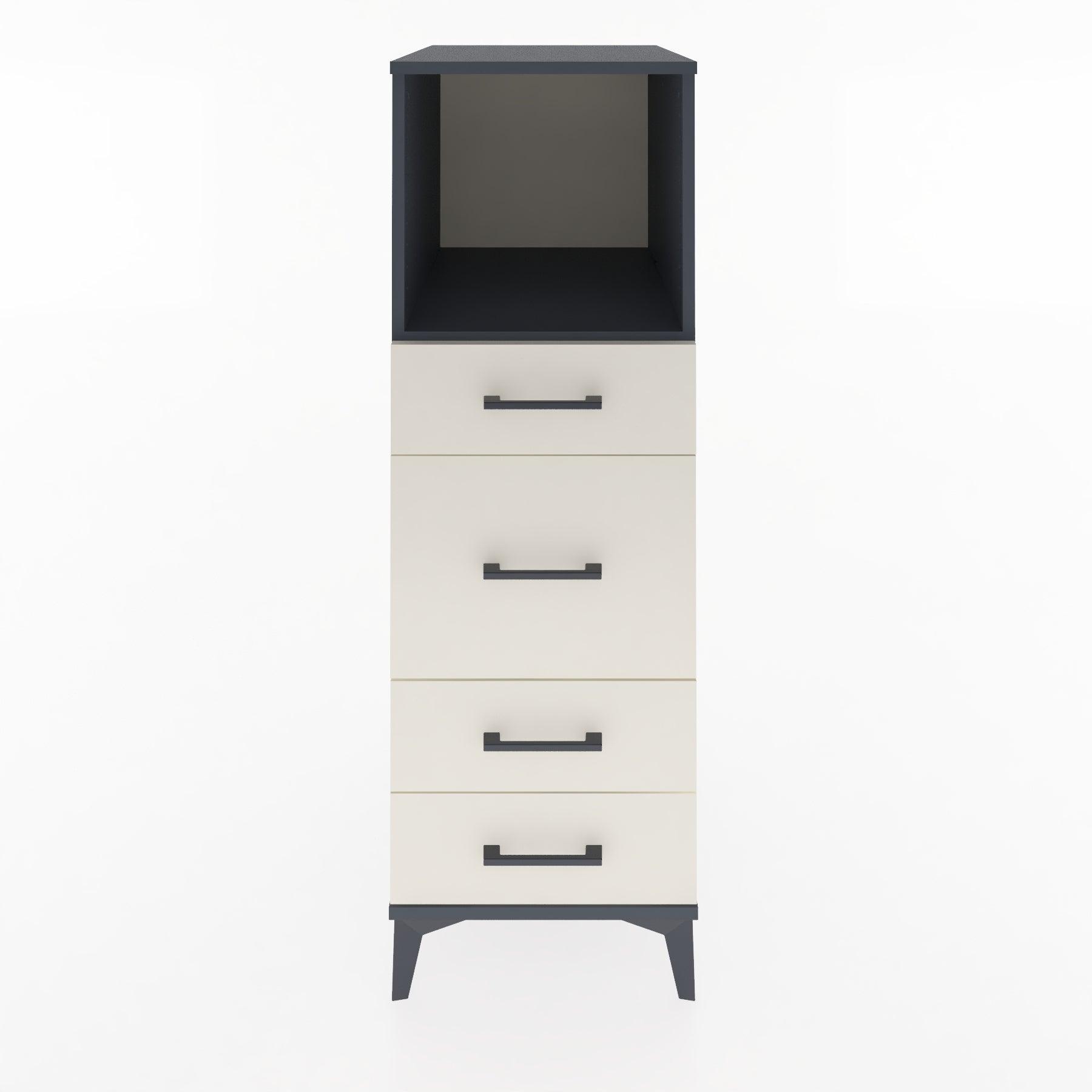 Woodntry Modular Cabinet Anthracite 44x30x122 cm with Drawers and Shelves CR83-2