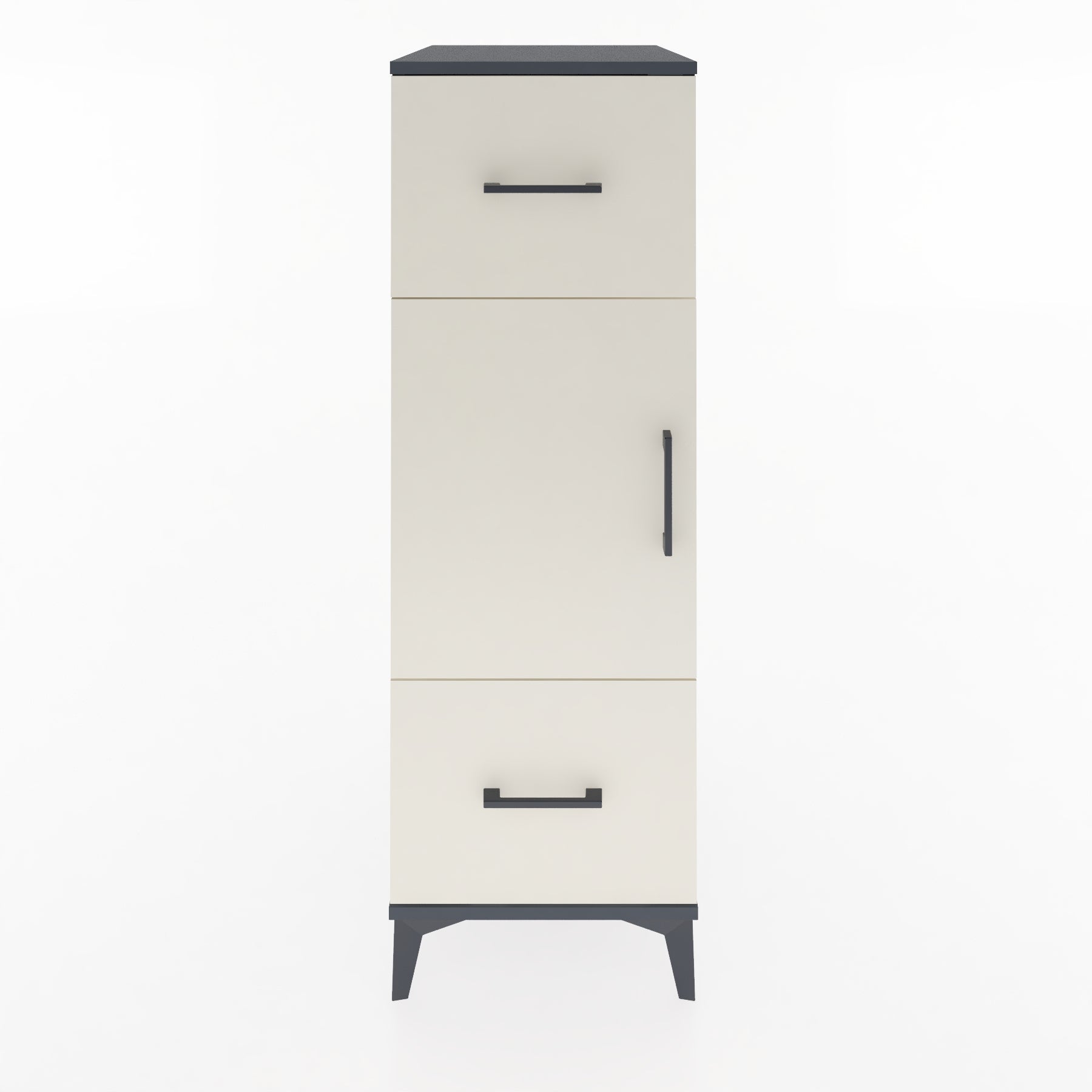 Woodntry Modular Cabinet Anthracite 44x59x122 cm with Doors and Drawers KC33-2