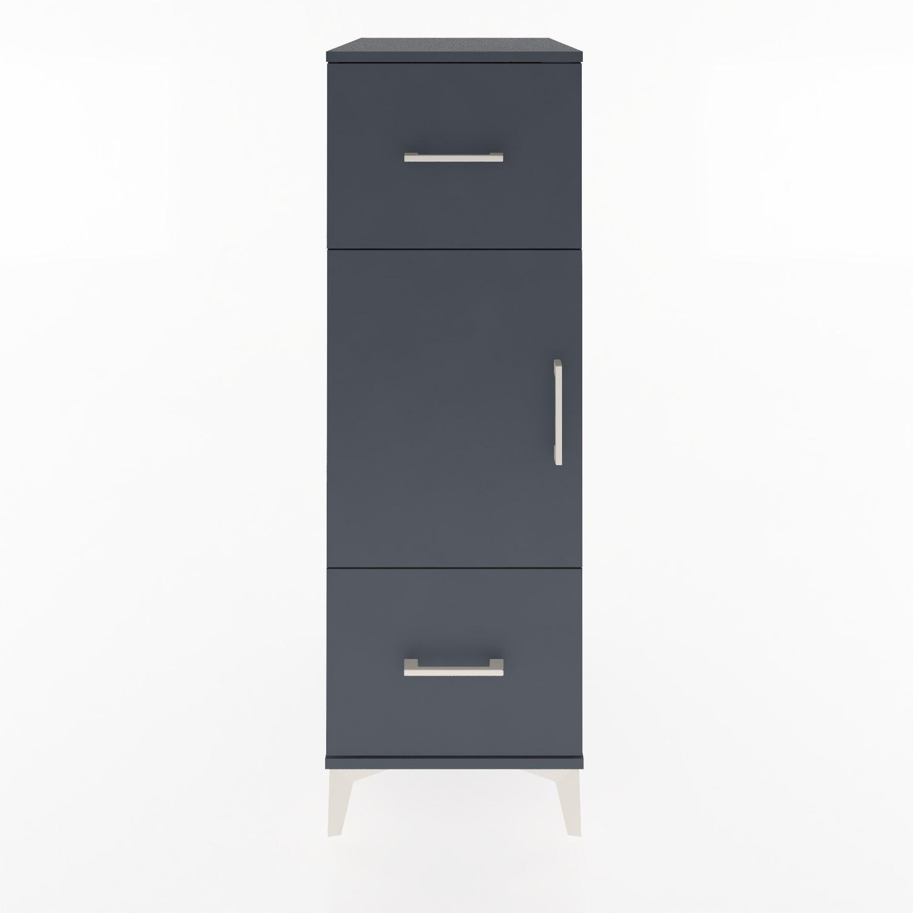 Woodntry Modular Cabinet Anthracite 44x30x122 cm with Doors and Drawers KC33-2