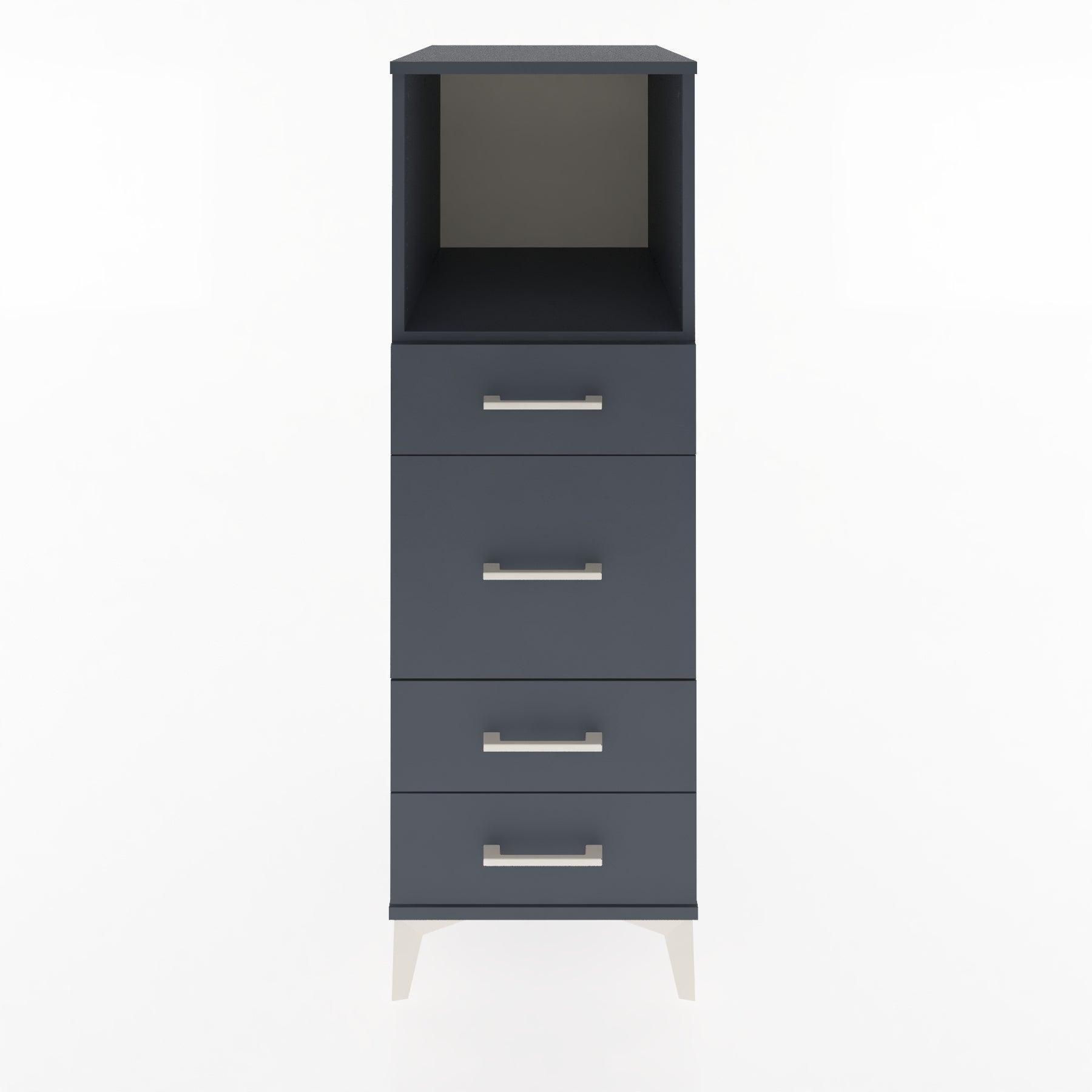Woodntry Modular Cabinet Anthracite 44x30x122 cm with Drawers and Shelves CR83-2