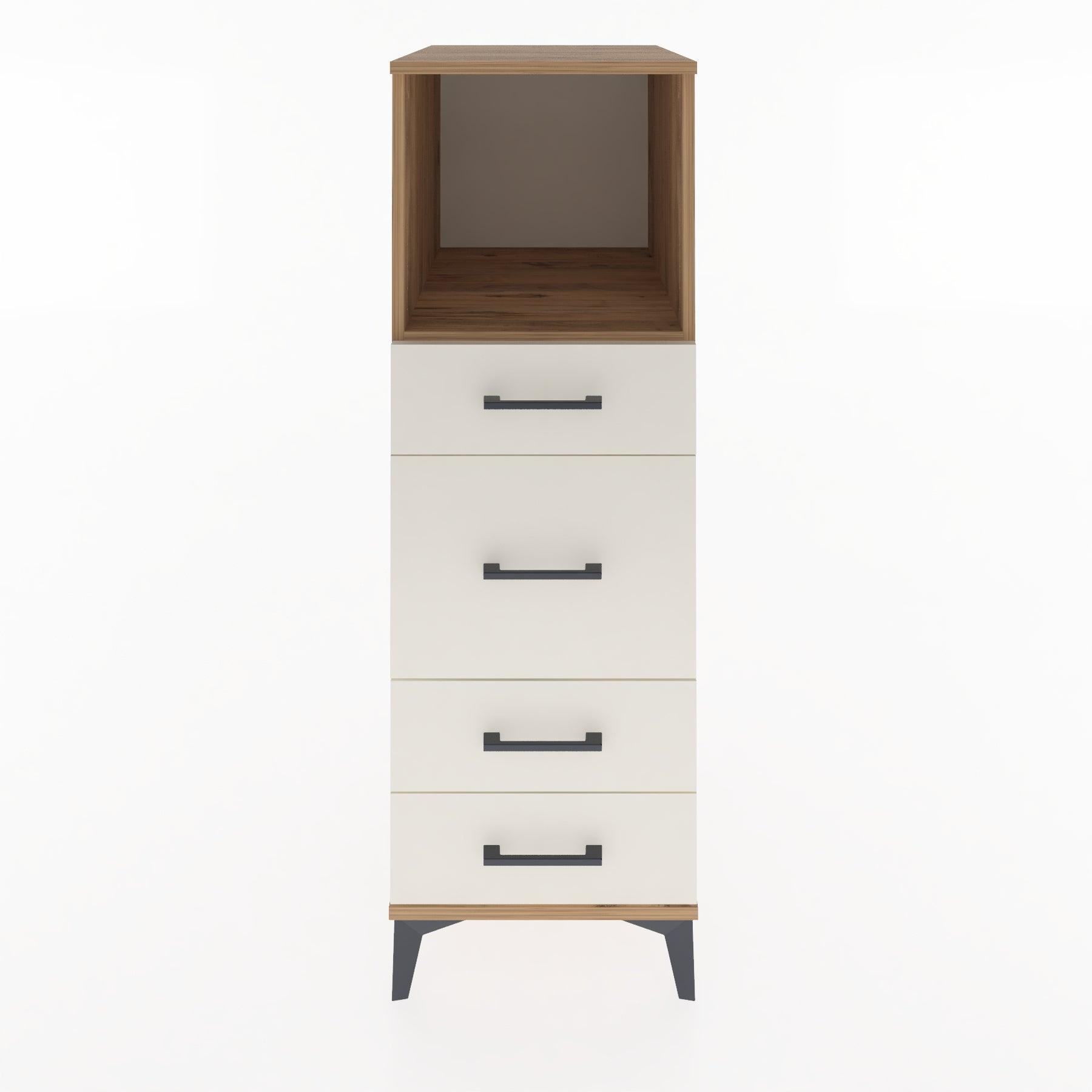 Woodntry Modüler Dolap Çam 44x30x122 cm Çekmeceli ve Raflı CR83-3