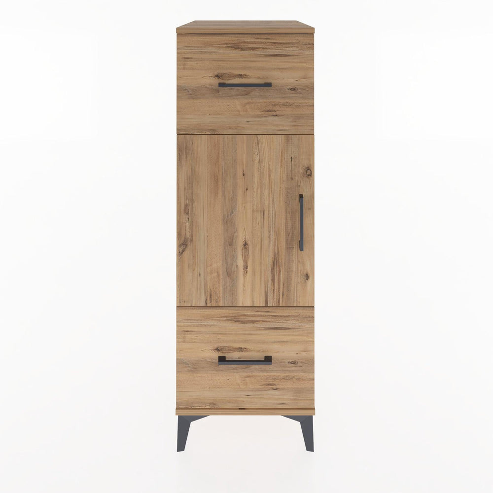 Woodntry Modular Cabinet Pine 44x30x122 cm with Doors and Drawers KC33-3