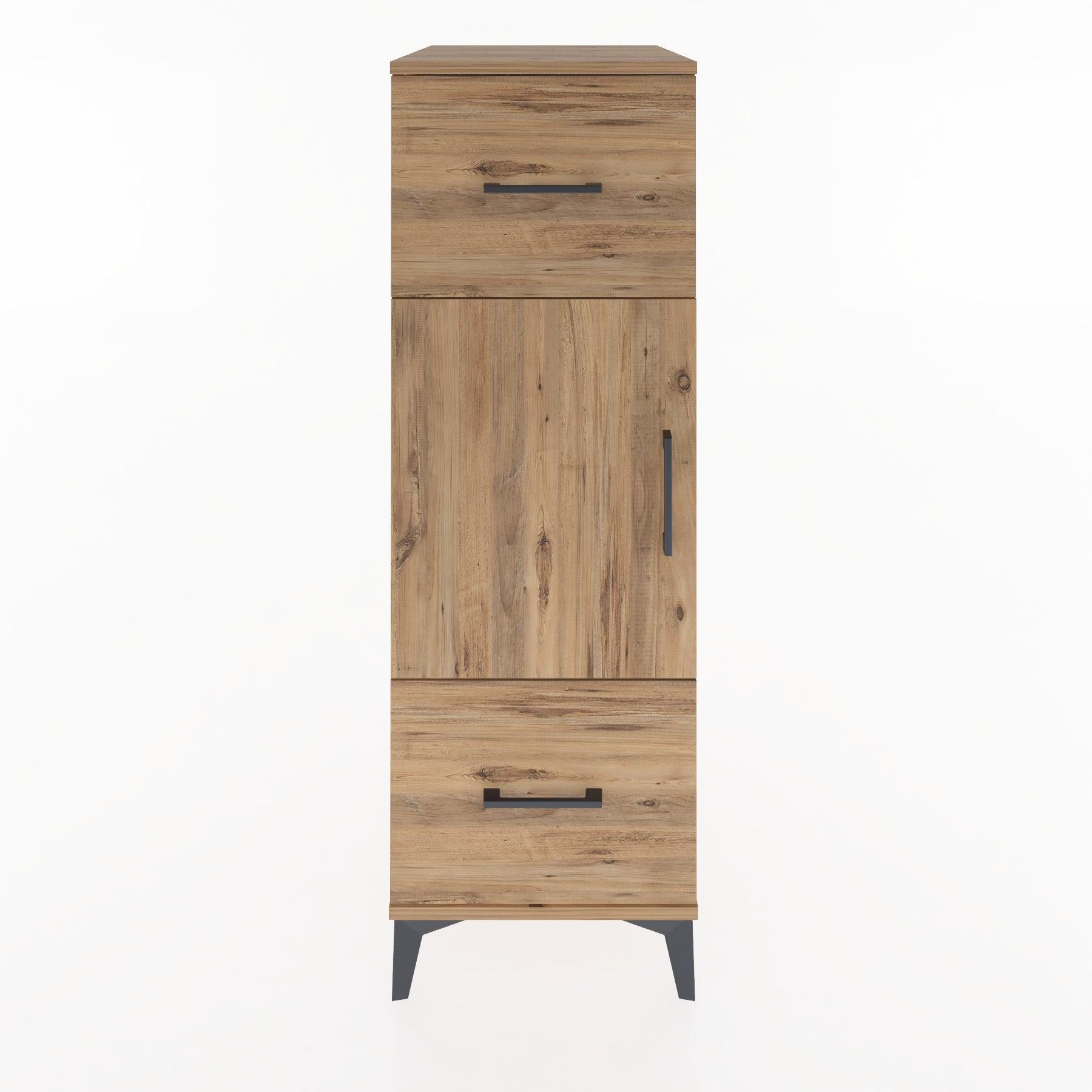 Woodntry Modular Cabinet Pine 44x30x122 cm with Doors and Drawers KC33-3