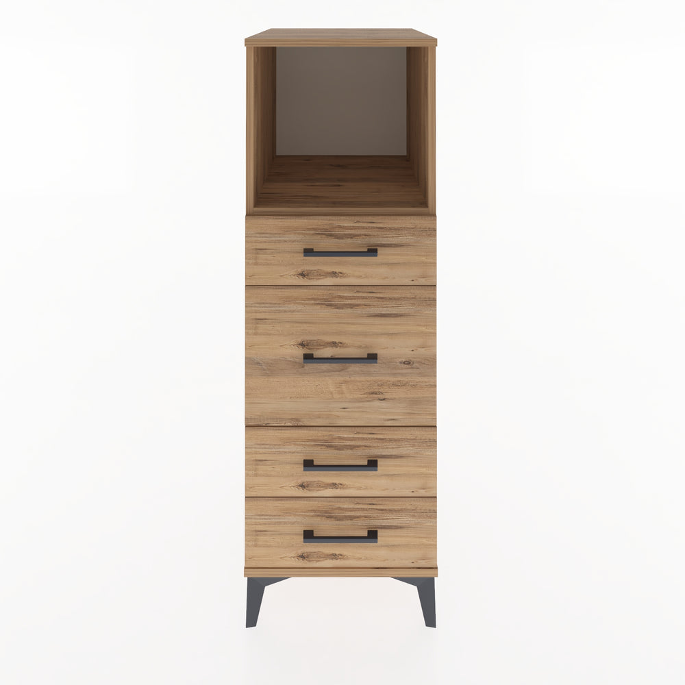 Woodntry Modüler Dolap Çam 44x59x122 cm Çekmeceli ve Raflı CR83-3