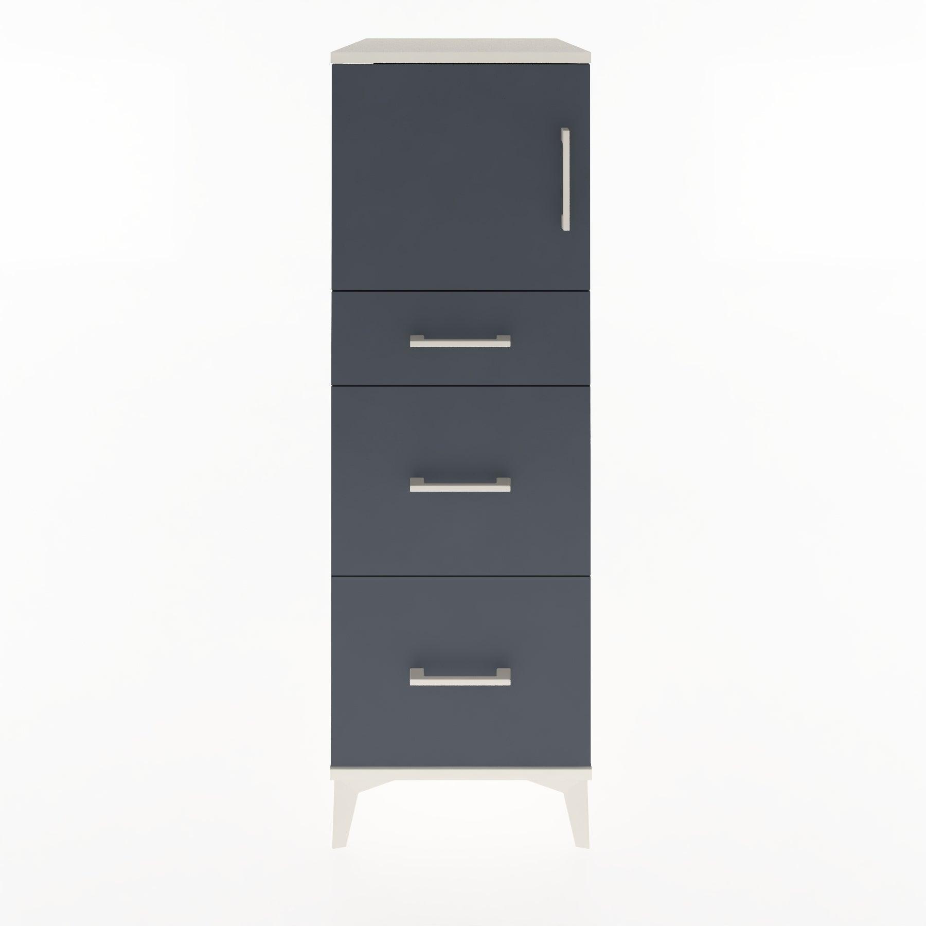 Woodntry Modular Cabinet Moonstone 44x30x122 cm with Doors and Drawers KC34-1
