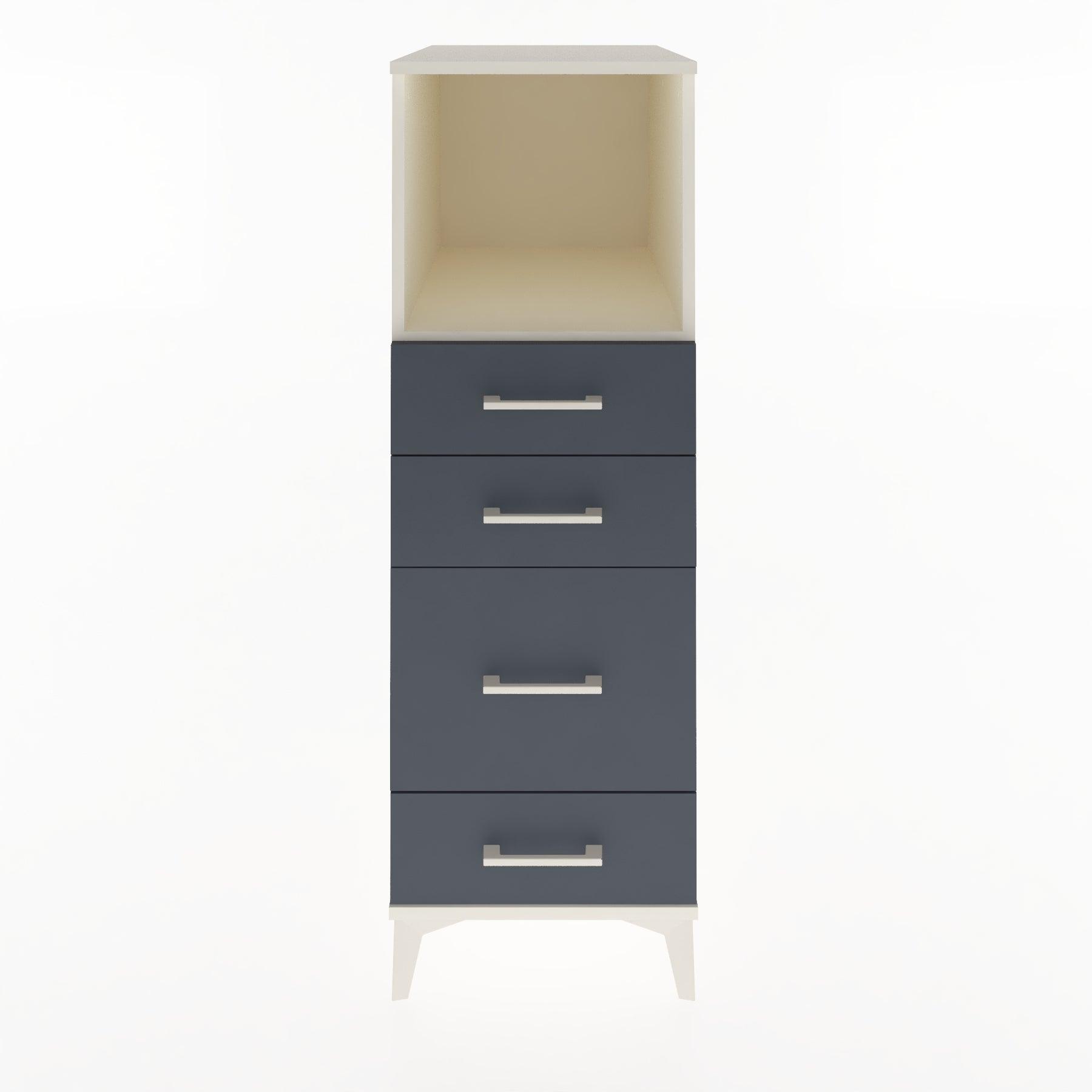 Woodntry Modular Cabinet Moonstone 44x30x122 cm with Drawers and Shelves CR84-1