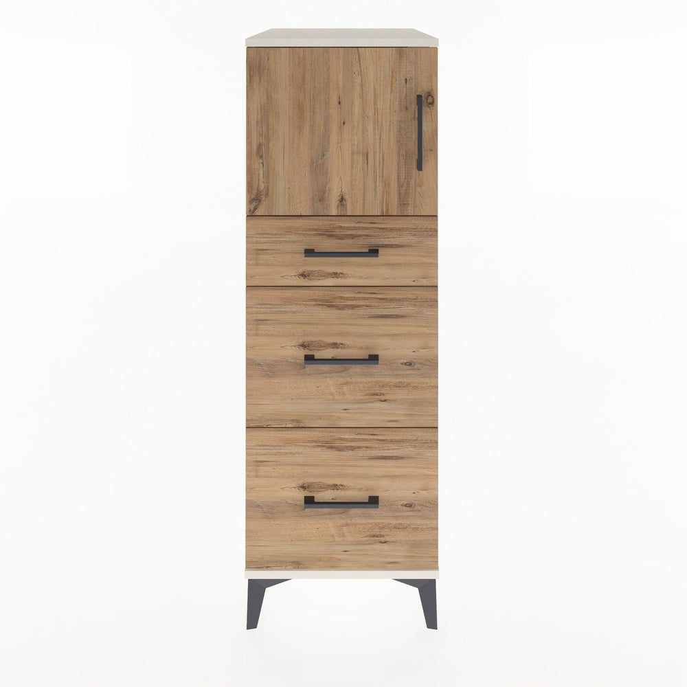 Woodntry Modular Cabinet Moonstone 44x30x122 cm with Doors and Drawers KC34-1