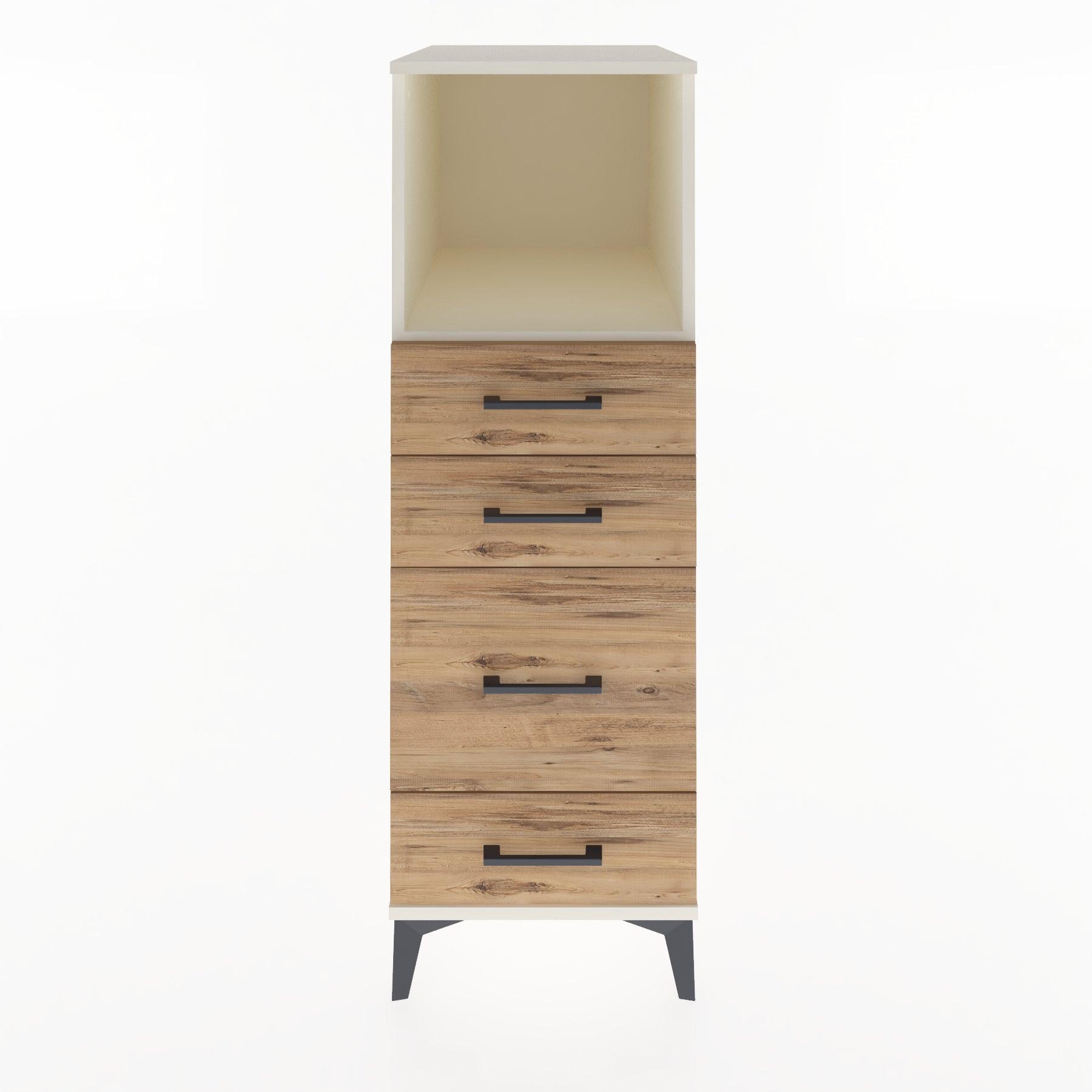 Woodntry Modular Cabinet Moonstone 44x30x122 cm with Drawers and Shelves CR84-1