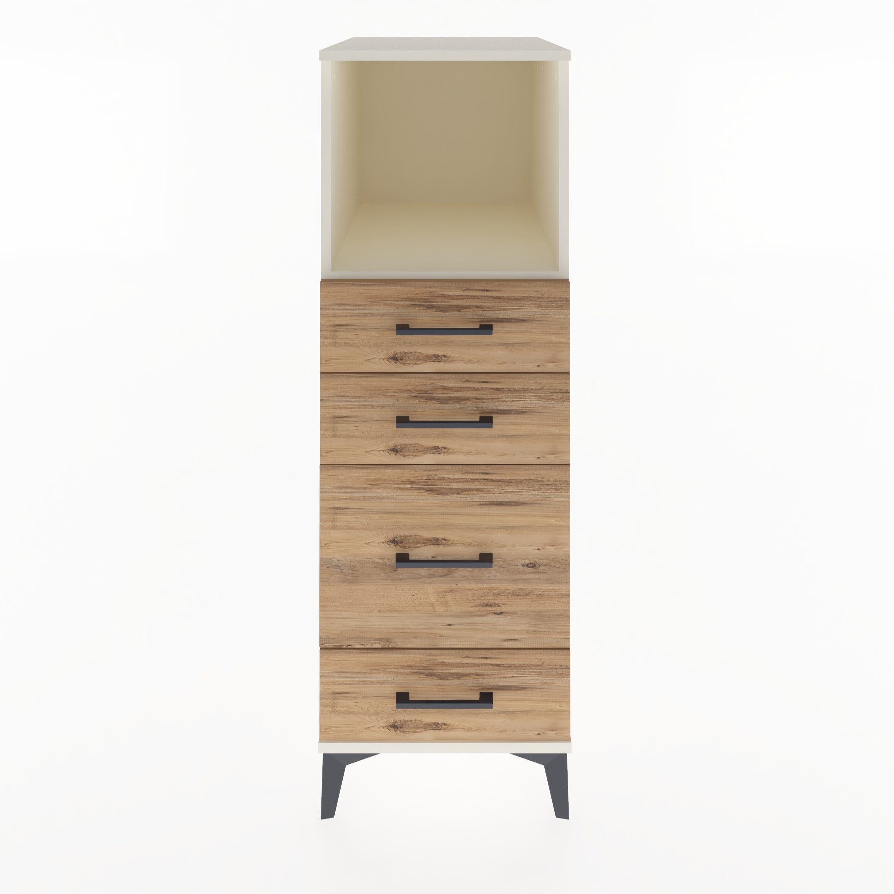 Woodntry Modular Cabinet Moonstone 44x59x122 cm with Drawers and Shelves CR84-1