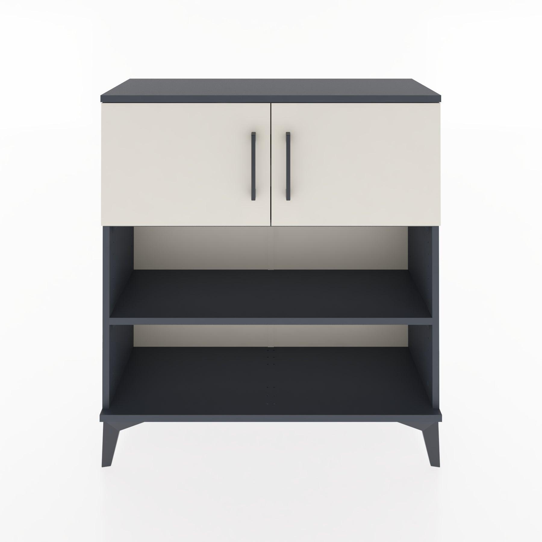 Woodntry Modular Dresser Anthracite 88x30x84 cm with Cover and Shelf KR34-2