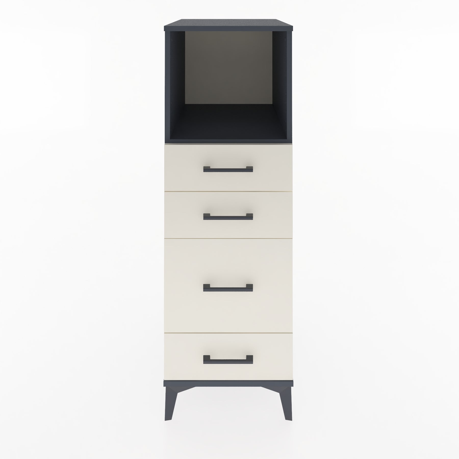 Woodntry Modular Cabinet Anthracite 44x59x122 cm with Drawers and Shelves CR84-2