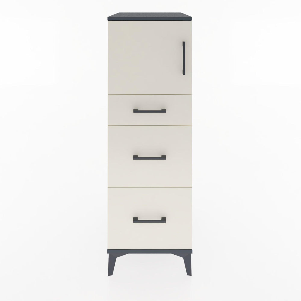 Woodntry Modular Cabinet Anthracite 44x30x122 cm with Doors and Drawers KC34-2
