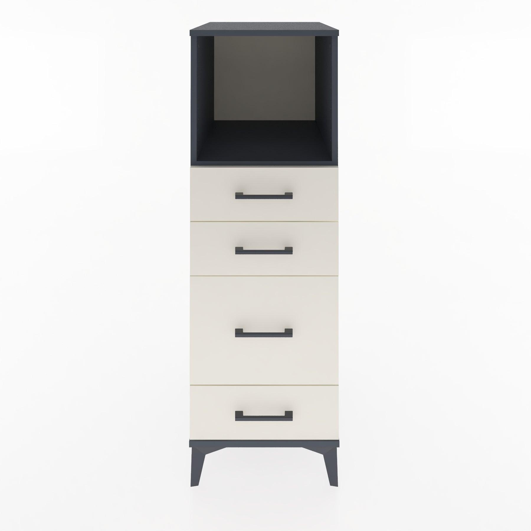 Woodntry Modular Cabinet Anthracite 44x30x122 cm with Drawers and Shelves CR84-2