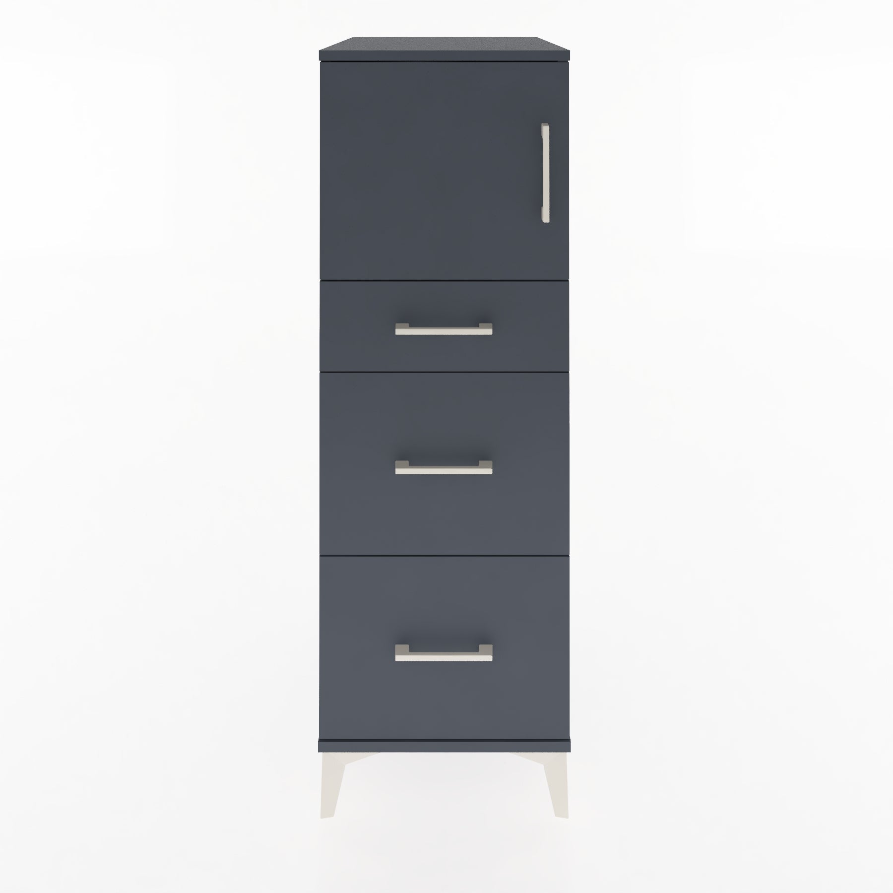 Woodntry Modular Cabinet Anthracite 44x59x122 cm with Doors and Drawers KC34-2