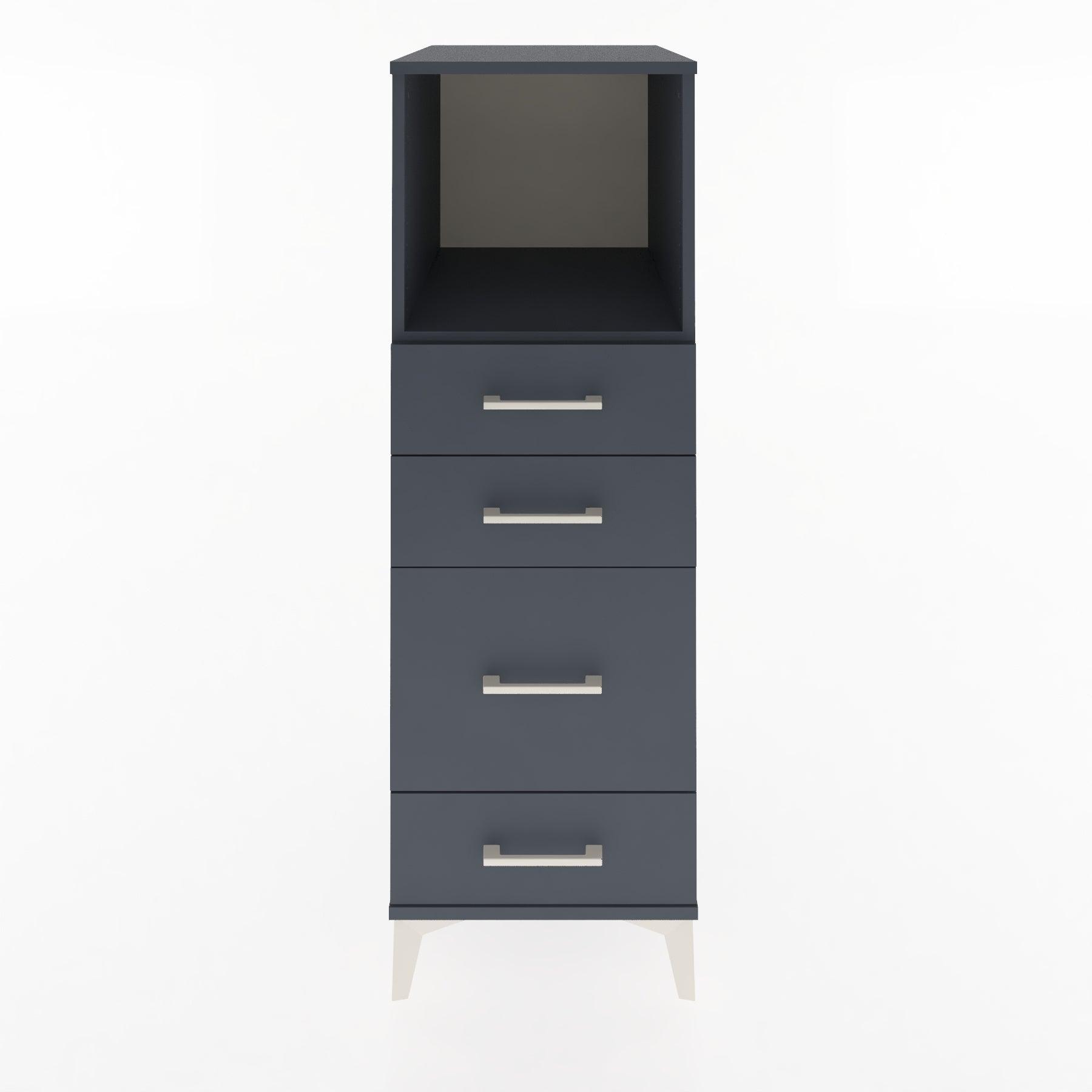 Woodntry Modular Cabinet Anthracite 44x30x122 cm with Drawers and Shelves CR84-2