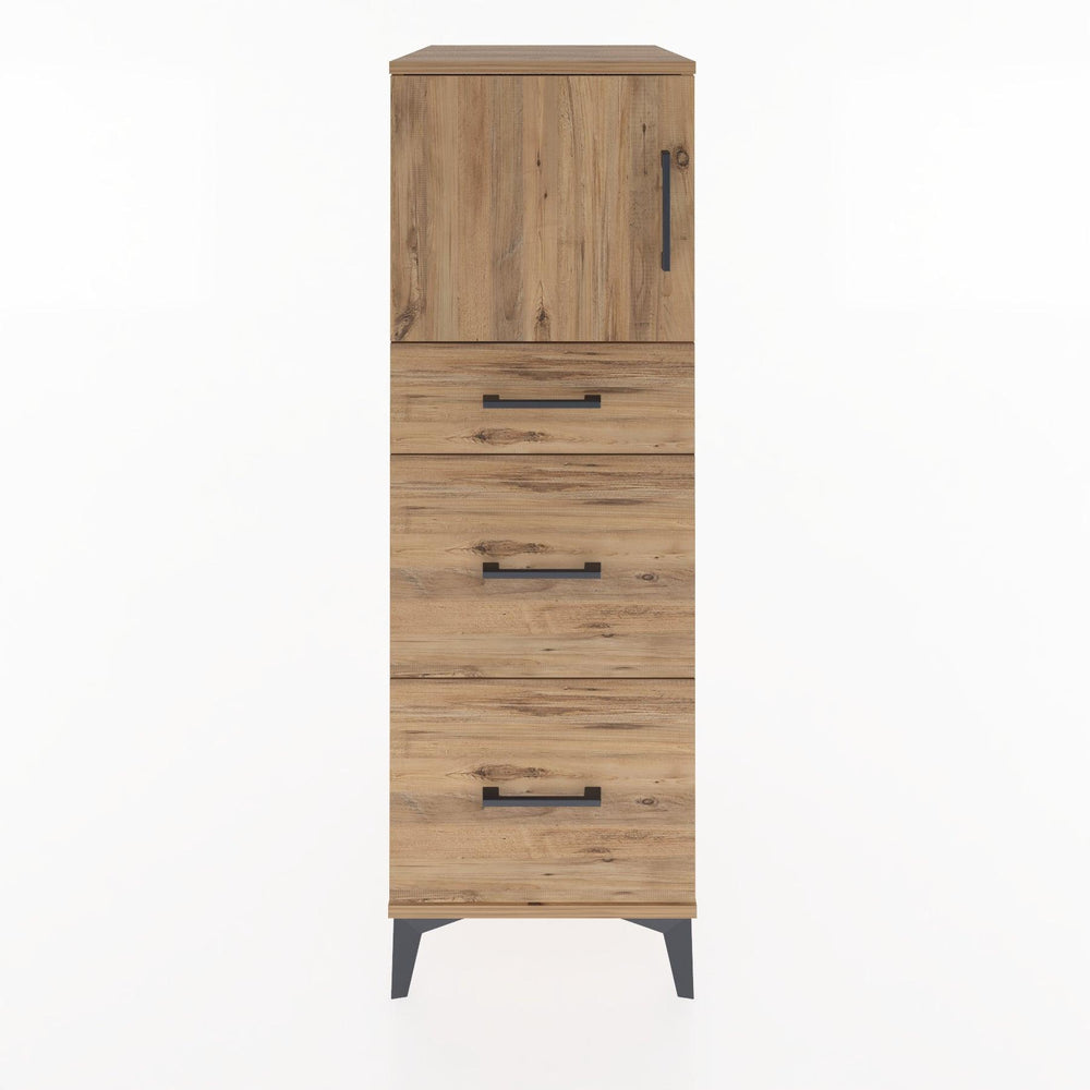 Woodntry Modular Cabinet Pine 44x30x122 cm with Doors and Drawers KC34-3