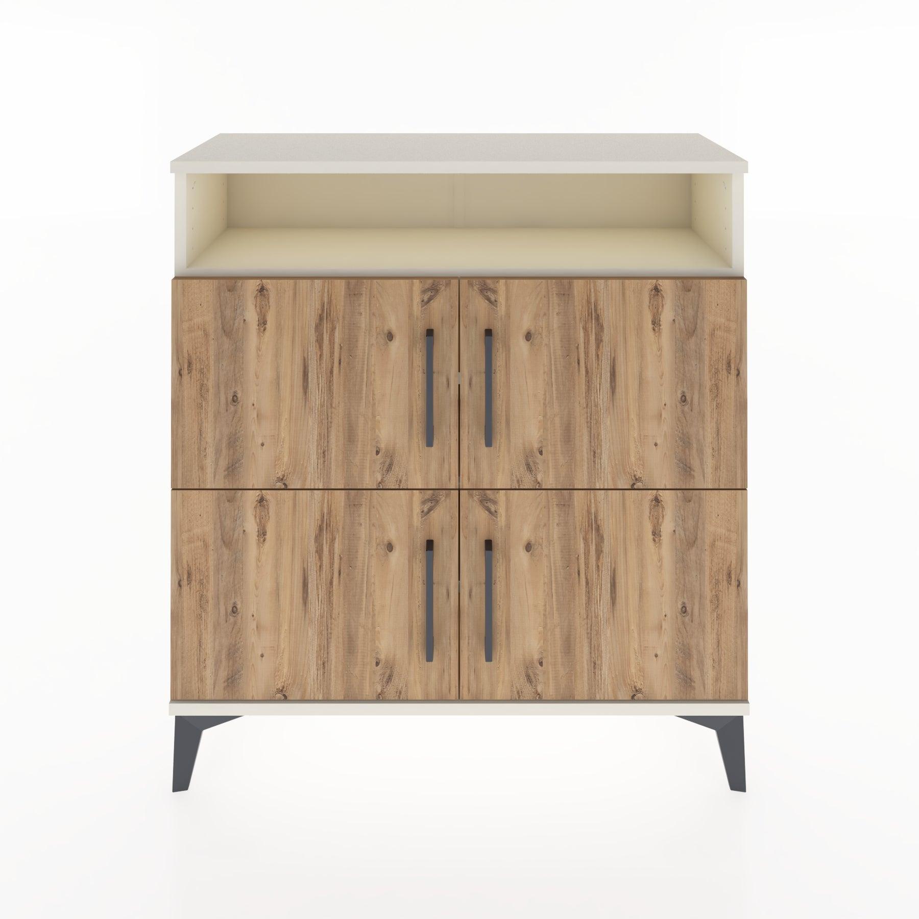 Woodntry Modular Dresser Moonstone 88x30x84 cm with Cover and Shelf KR35-1