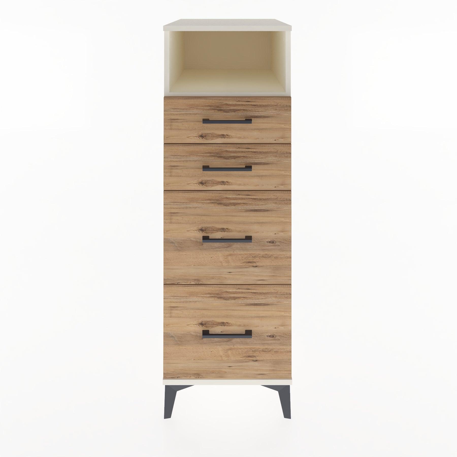 Woodntry Modular Cabinet Moonstone 44x30x122 cm with Drawers and Shelves CR35-1