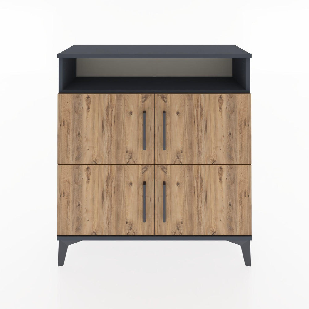 Woodntry Modular Dresser Anthracite 88x30x84 cm with Cover and Shelf KR35-2