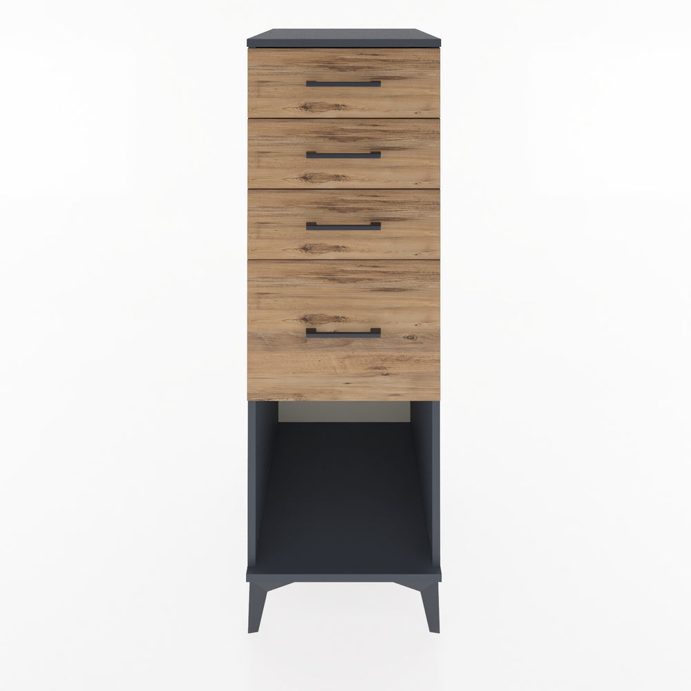 Woodntry Modular Cabinet Anthracite 44x59x122 cm with Drawers and Shelves CR85-2