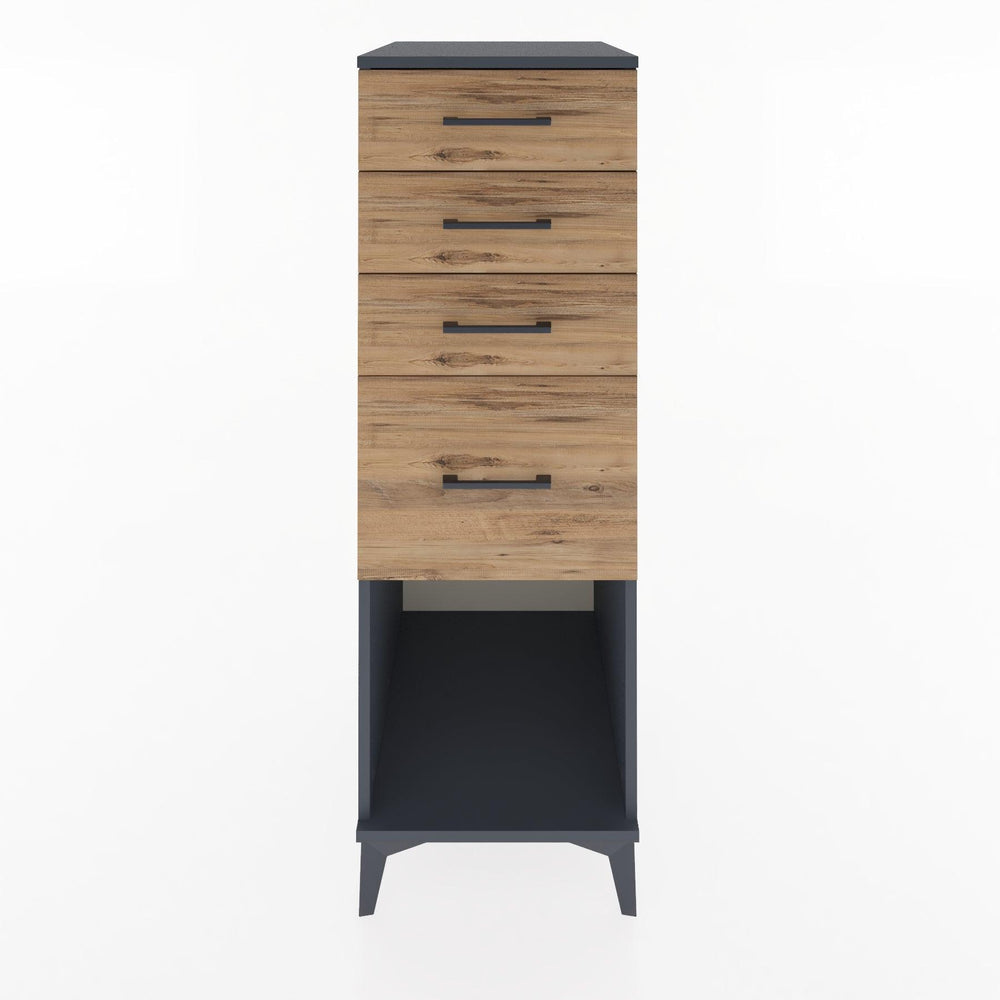 Woodntry Modular Cabinet Anthracite 44x30x122 cm with Drawers and Shelves CR85-2