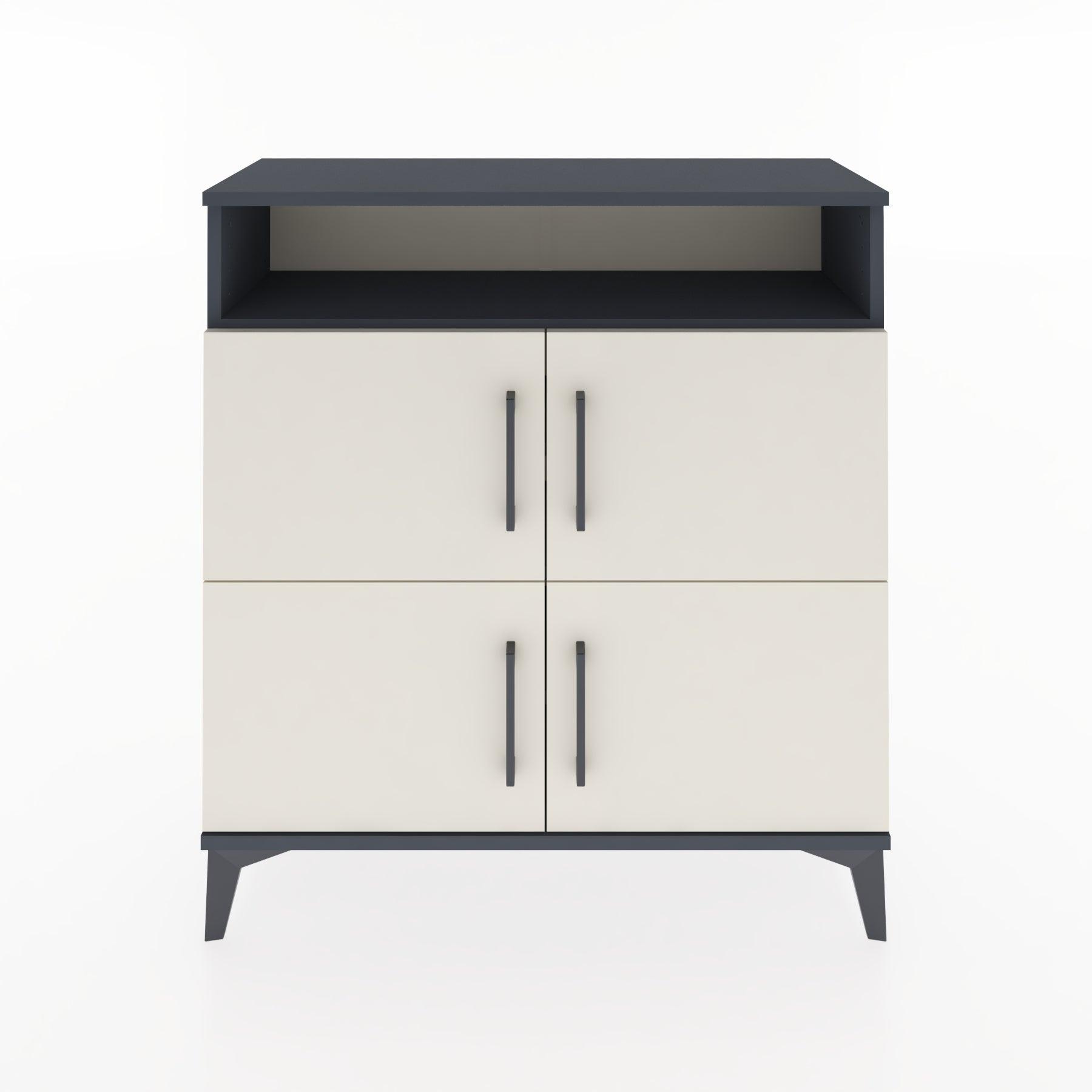 Woodntry Modular Dresser Anthracite 88x30x84 cm with Cover and Shelf KR35-2