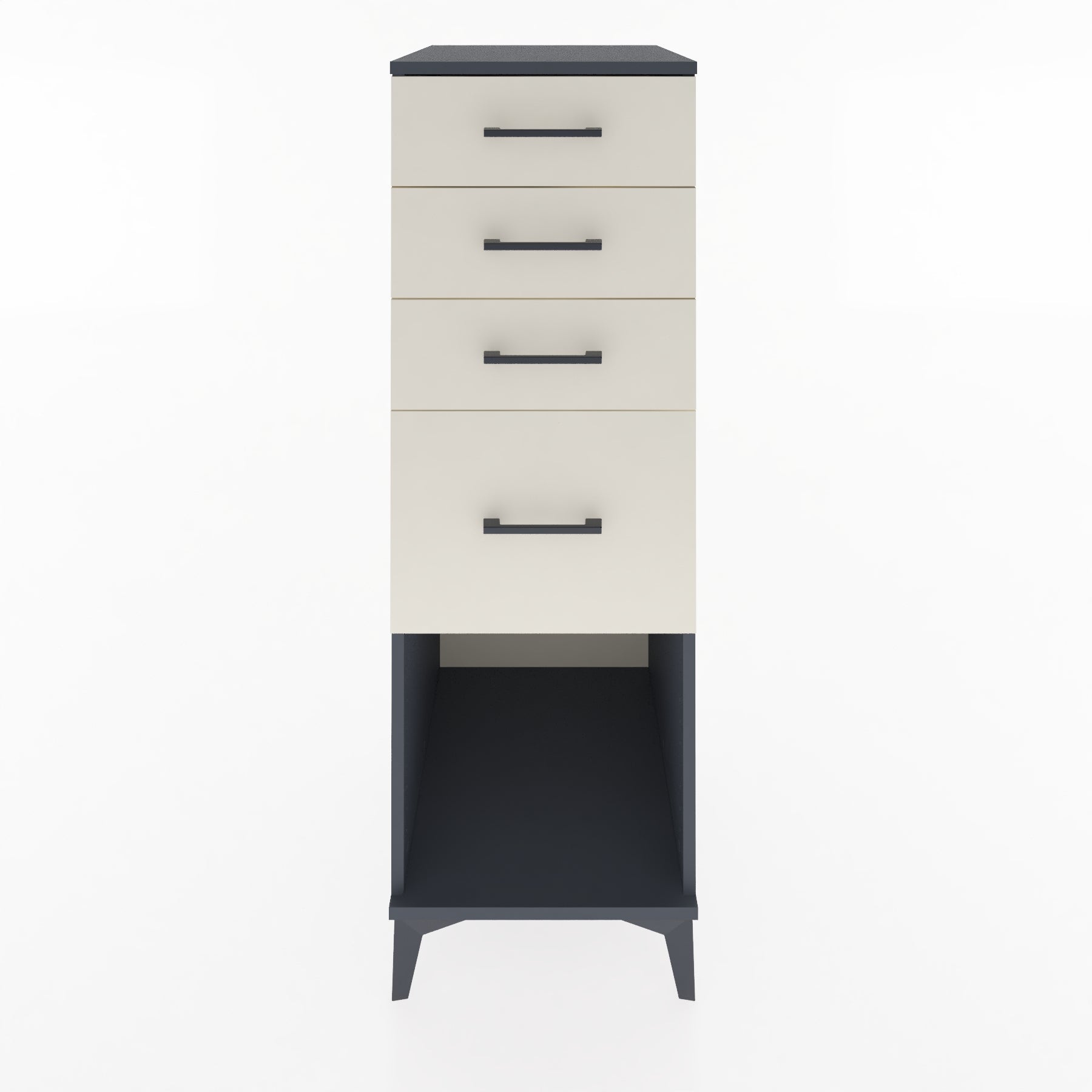 Woodntry Modular Cabinet Anthracite 44x59x122 cm with Drawers and Shelves CR85-2