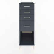 Woodntry Modüler Dolap Antrasit 44x59x122 cm Çekmeceli ve Raflı CR85-2