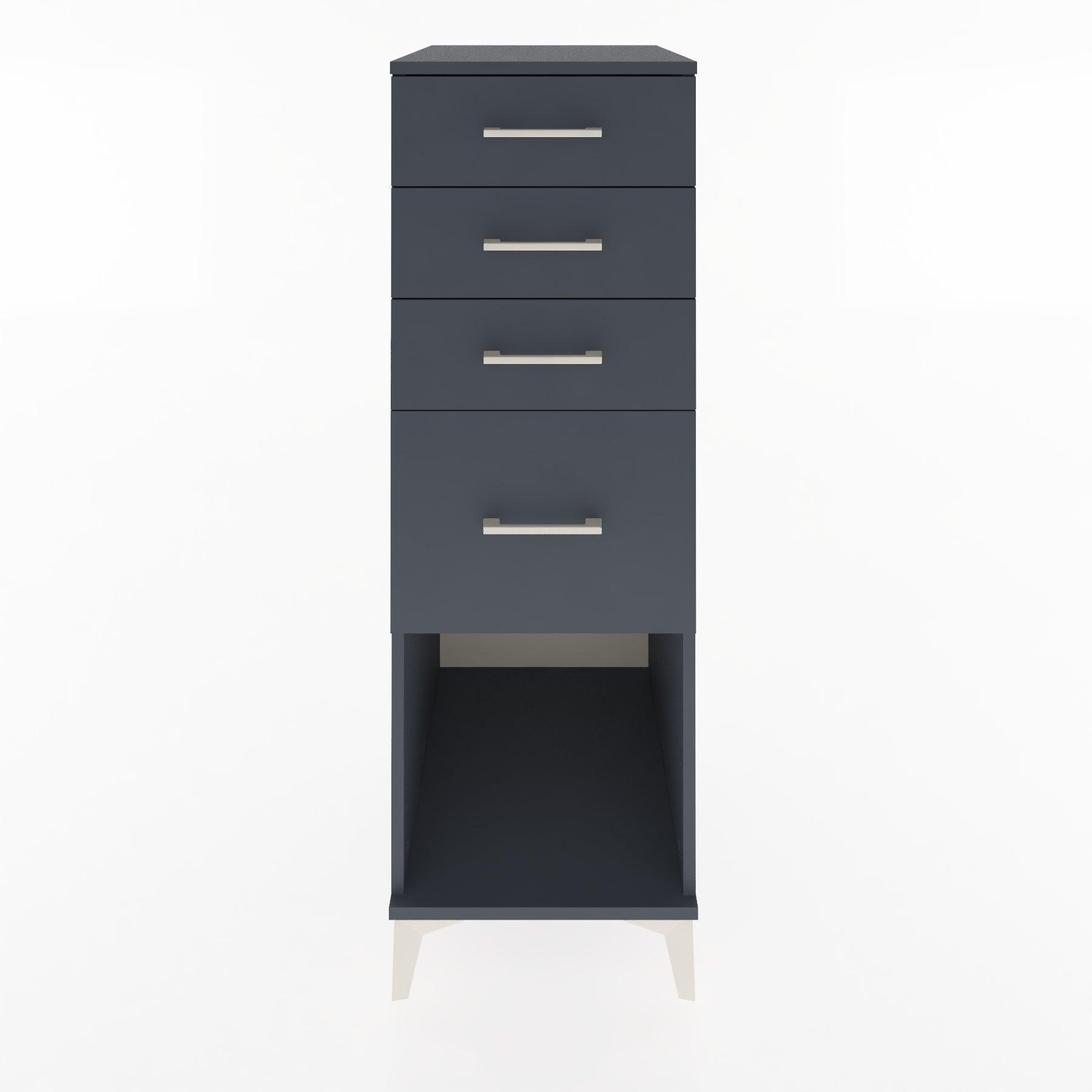 Woodntry Modular Cabinet Anthracite 44x30x122 cm with Drawers and Shelves CR85-2