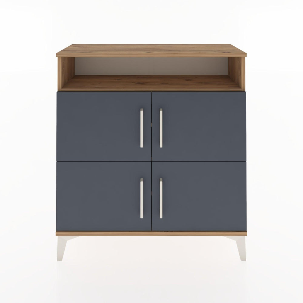 Woodntry Modüler Şifonyer Çam 88x30x84 cm Kapaklı ve Raflı KR35-3