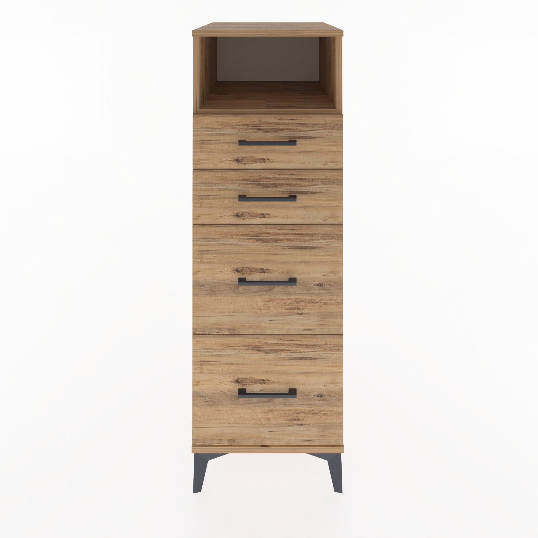 Woodntry Modular Cabinet Pine 44x30x122 cm with Drawers and Shelves CR35-3