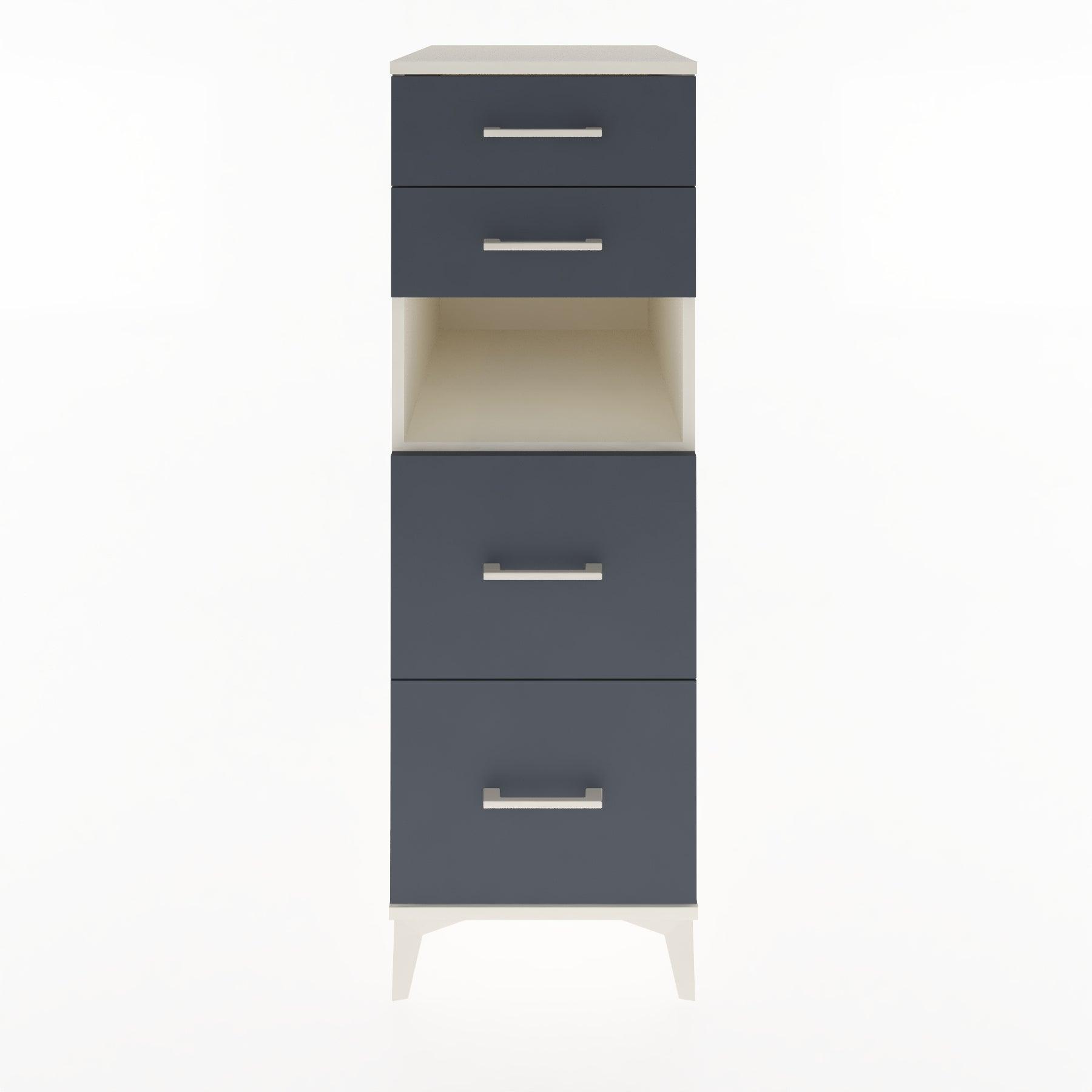 Woodntry Modular Cabinet Moonstone 44x30x122 cm with Drawers and Shelves CR36-1