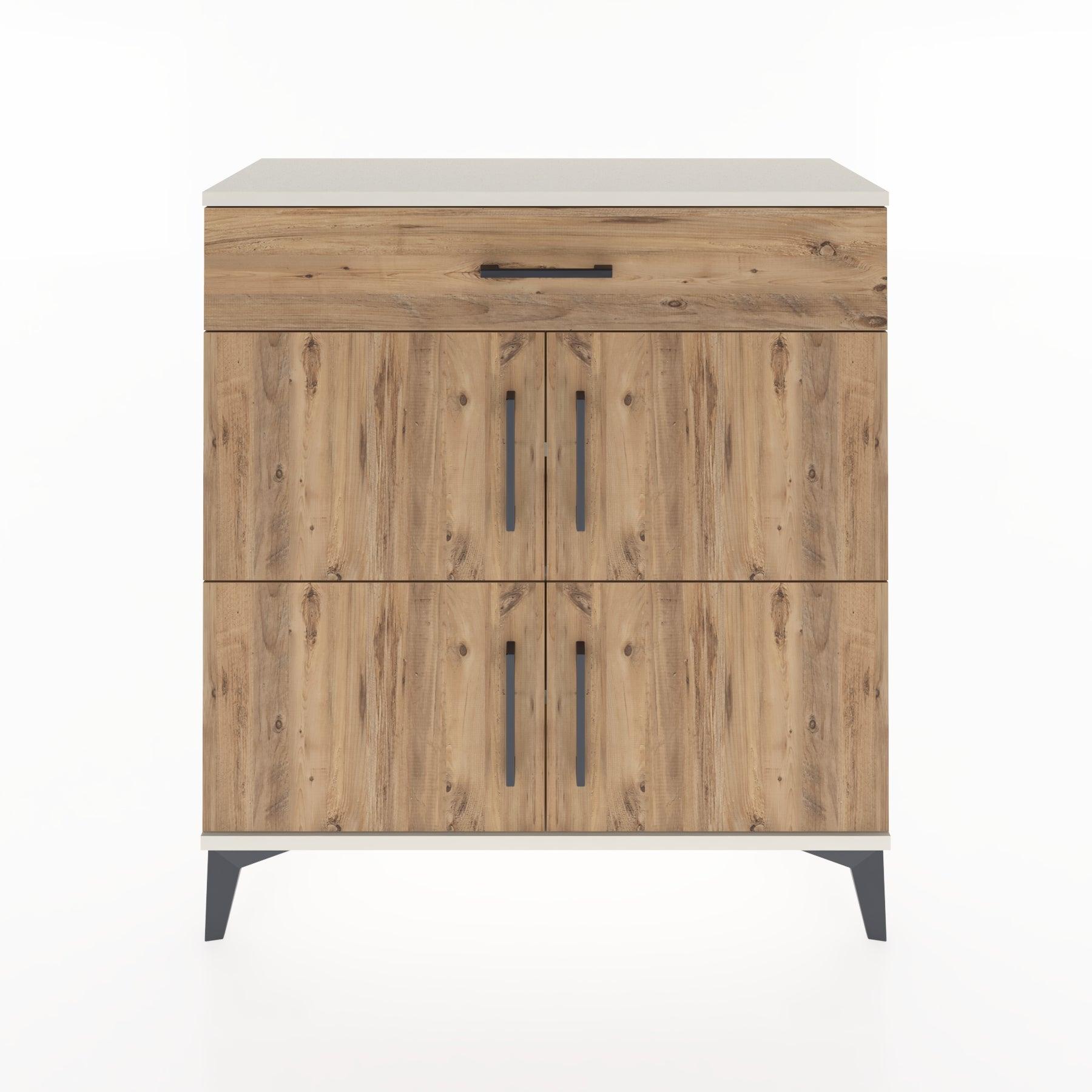 Woodntry Modular Dresser Moonstone 88x30x84 cm with Cover and Drawer KC36-1