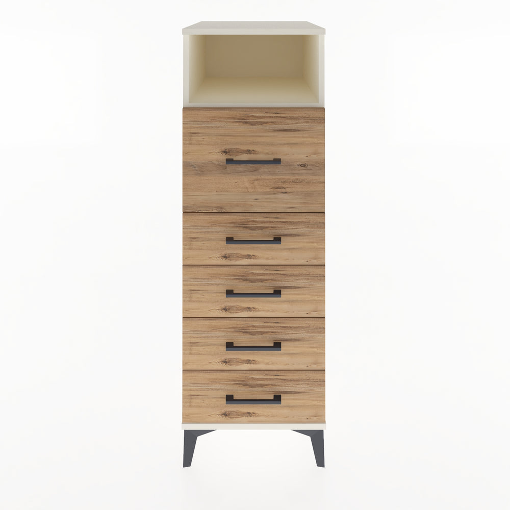Woodntry Modular Cabinet Moonstone 44x59x122 cm with Drawers and Shelves CR86-1
