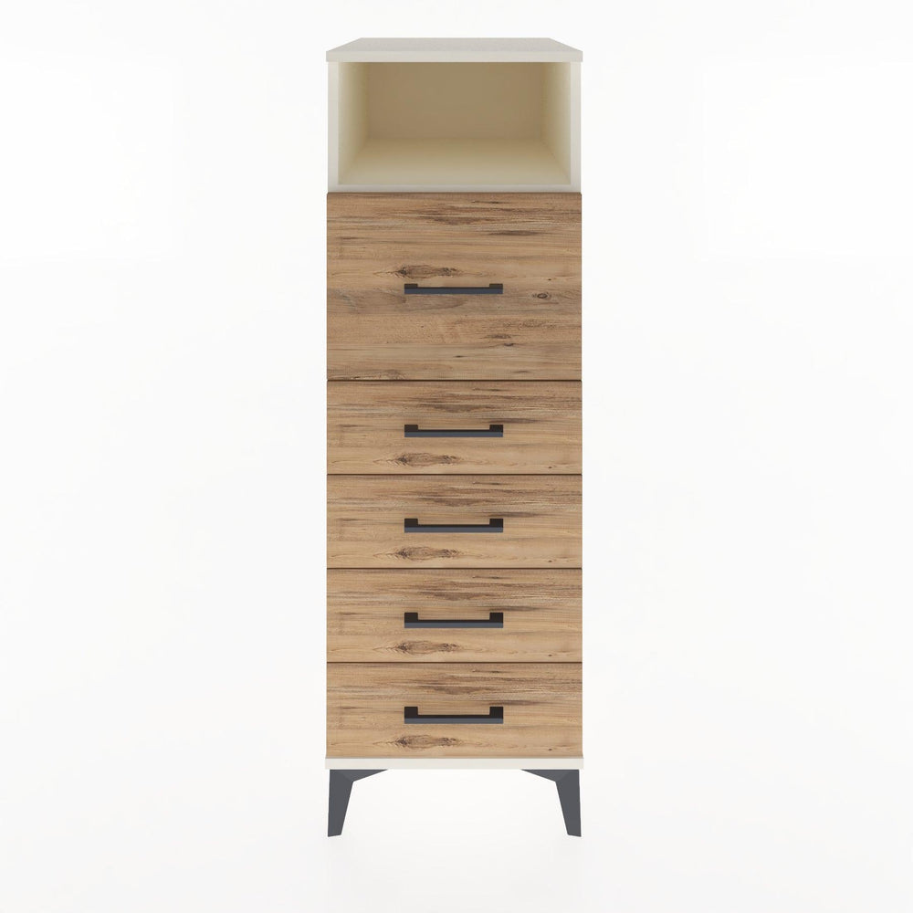 Woodntry Modular Cabinet Moonstone 44x30x122 cm with Drawers and Shelves CR86-1