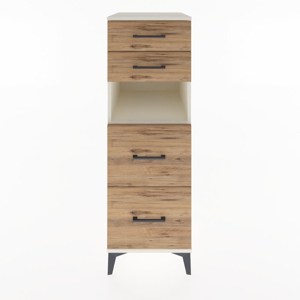 Woodntry Modüler Dolap Aytaşı 44x30x122 cm Çekmeceli ve Raflı CR36-1