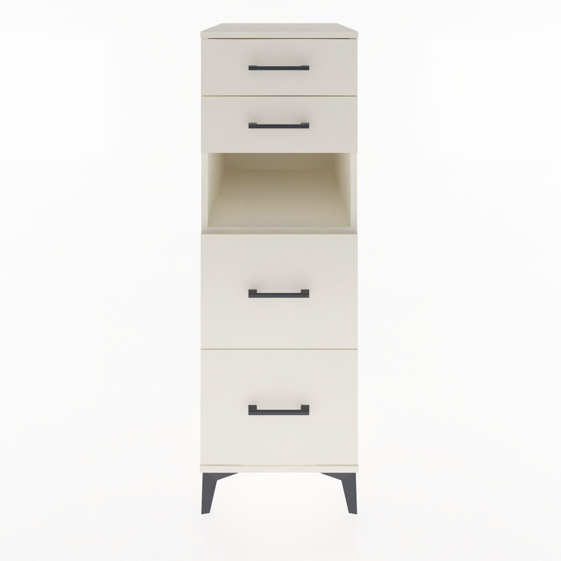 Woodntry Modular Cabinet Moonstone 44x30x122 cm with Drawers and Shelves CR36-1