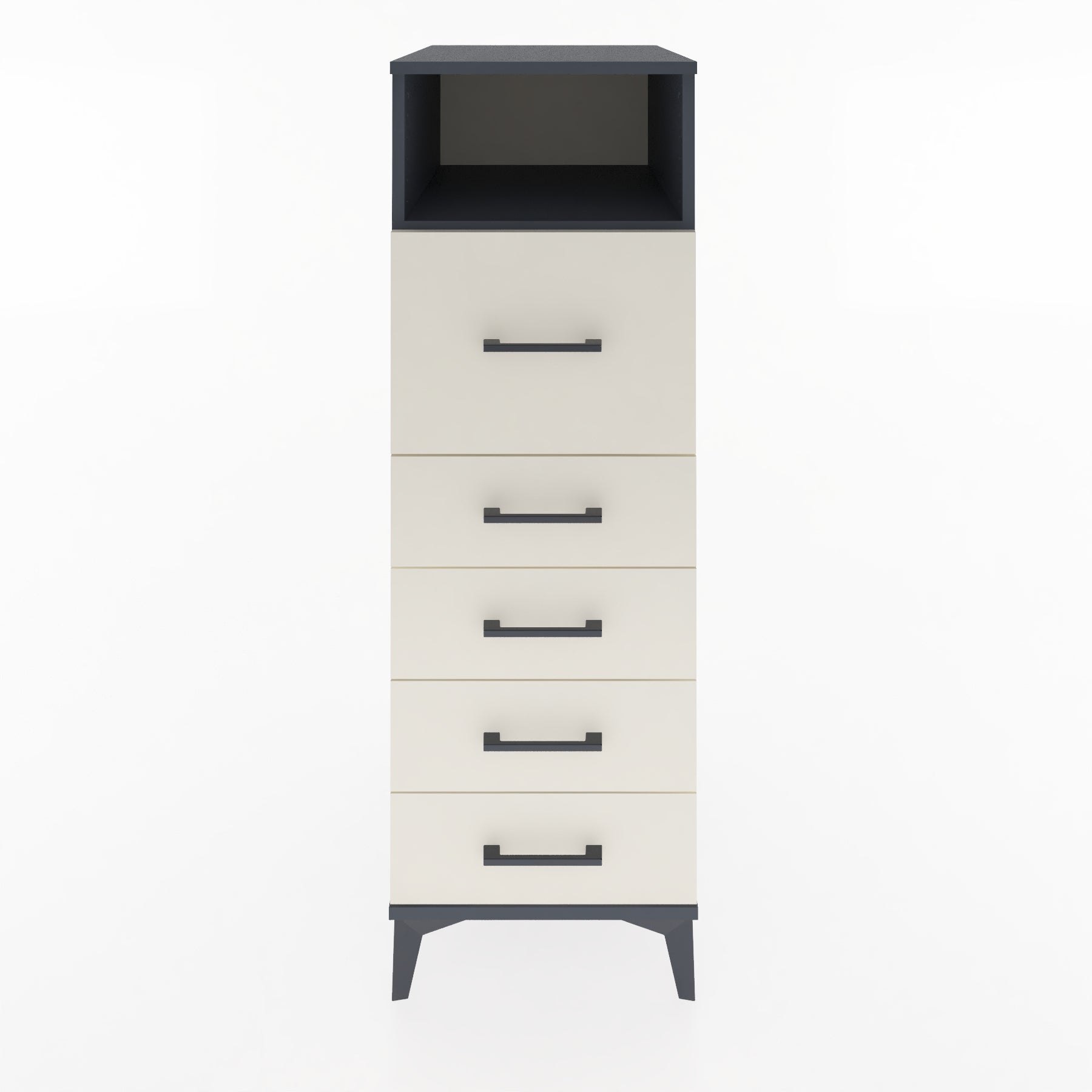 Woodntry Modular Cabinet Anthracite 44x59x122 cm with Drawers and Shelves CR86-2