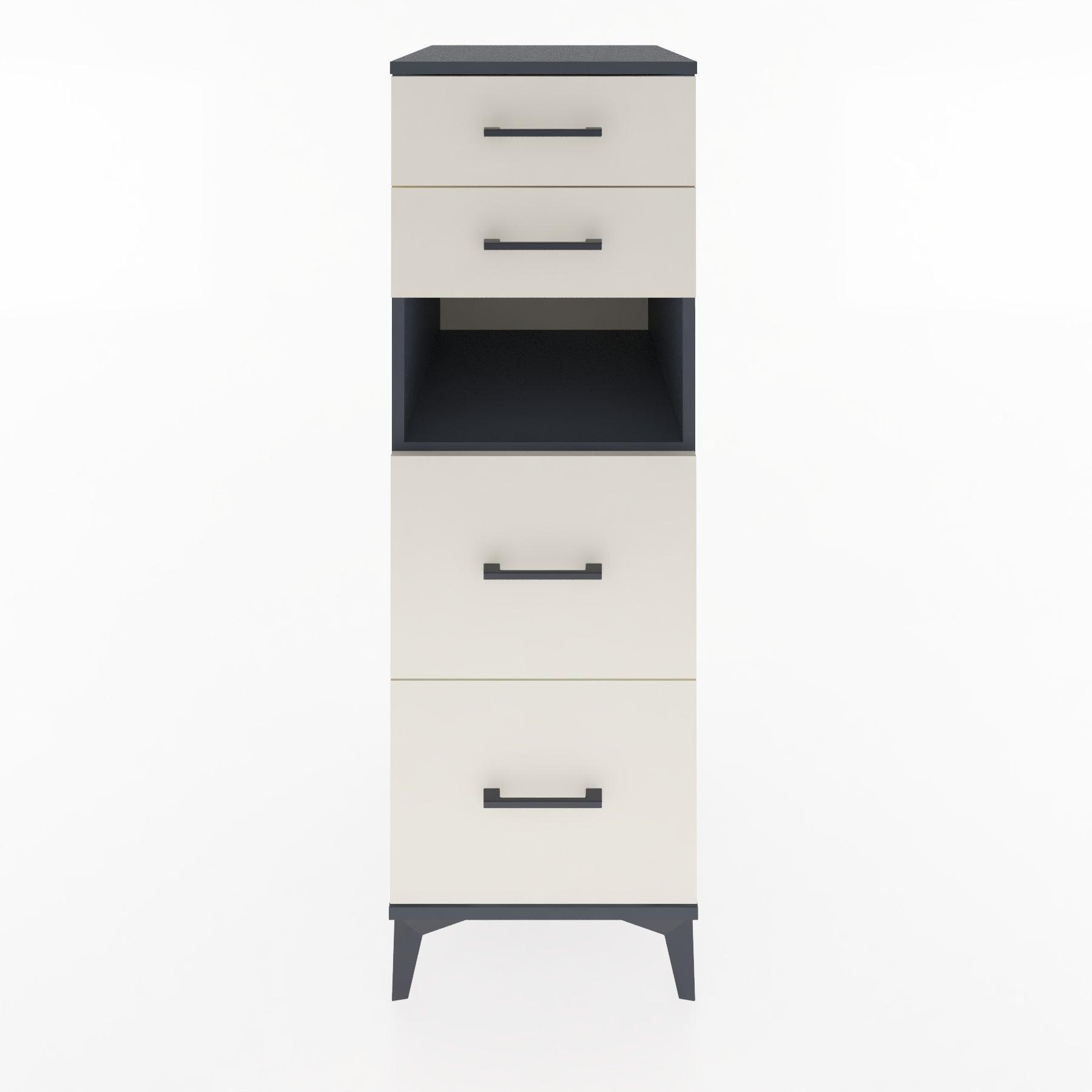 Woodntry Modular Cabinet Anthracite 44x30x122 cm with Drawers and Shelves CR36-2