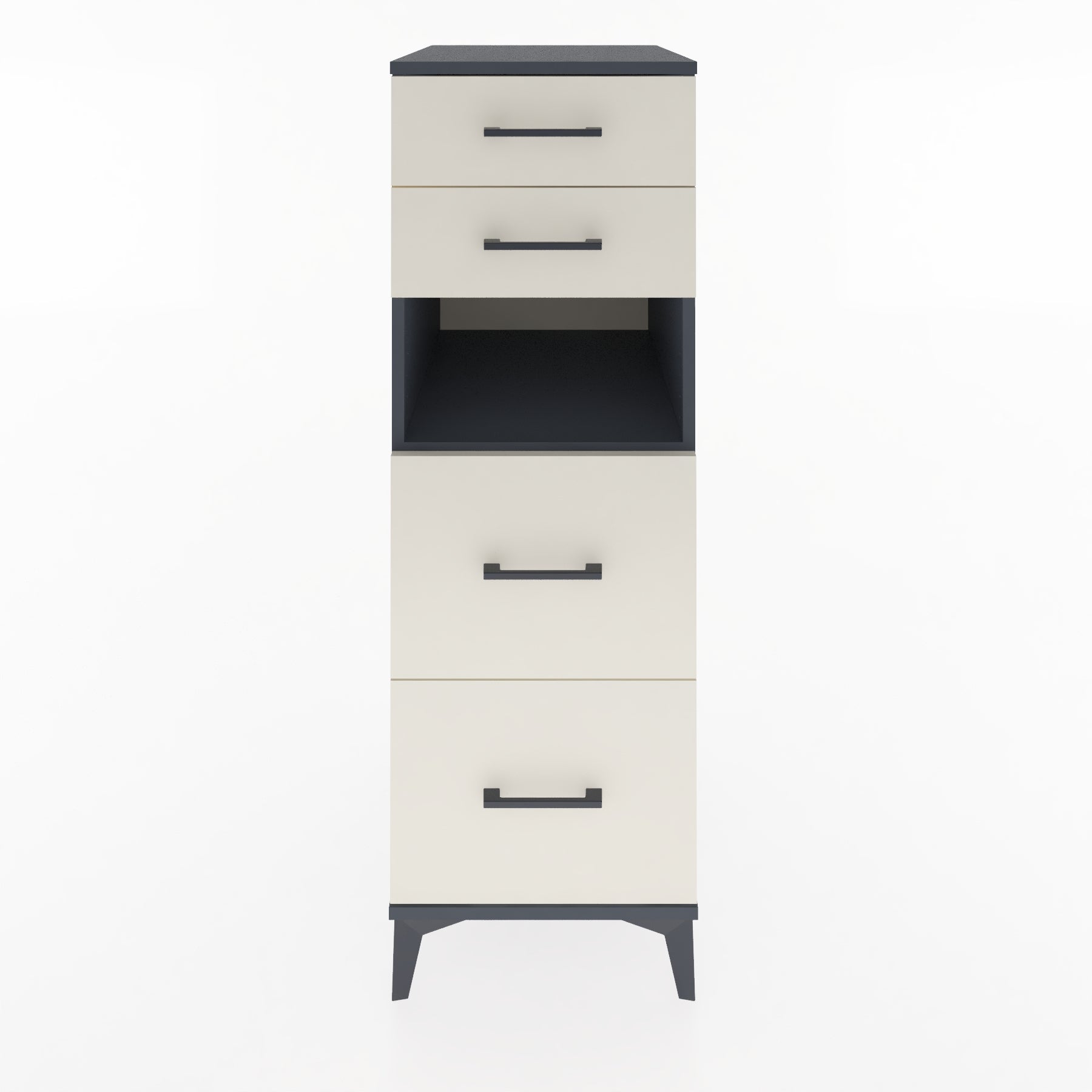 Woodntry Modular Cabinet Anthracite 44x59x122 cm with Drawers and Shelves CR36-2