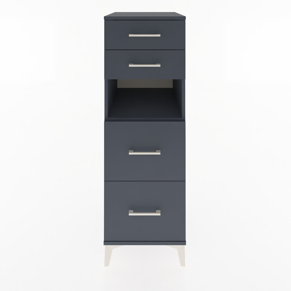 Woodntry Modular Cabinet Anthracite 44x59x122 cm with Drawers and Shelves CR36-2