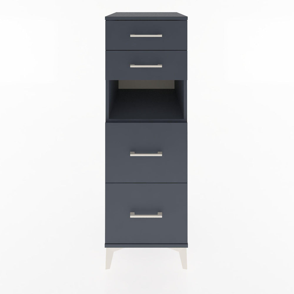 Woodntry Modular Cabinet Anthracite 44x30x122 cm with Drawers and Shelves CR36-2
