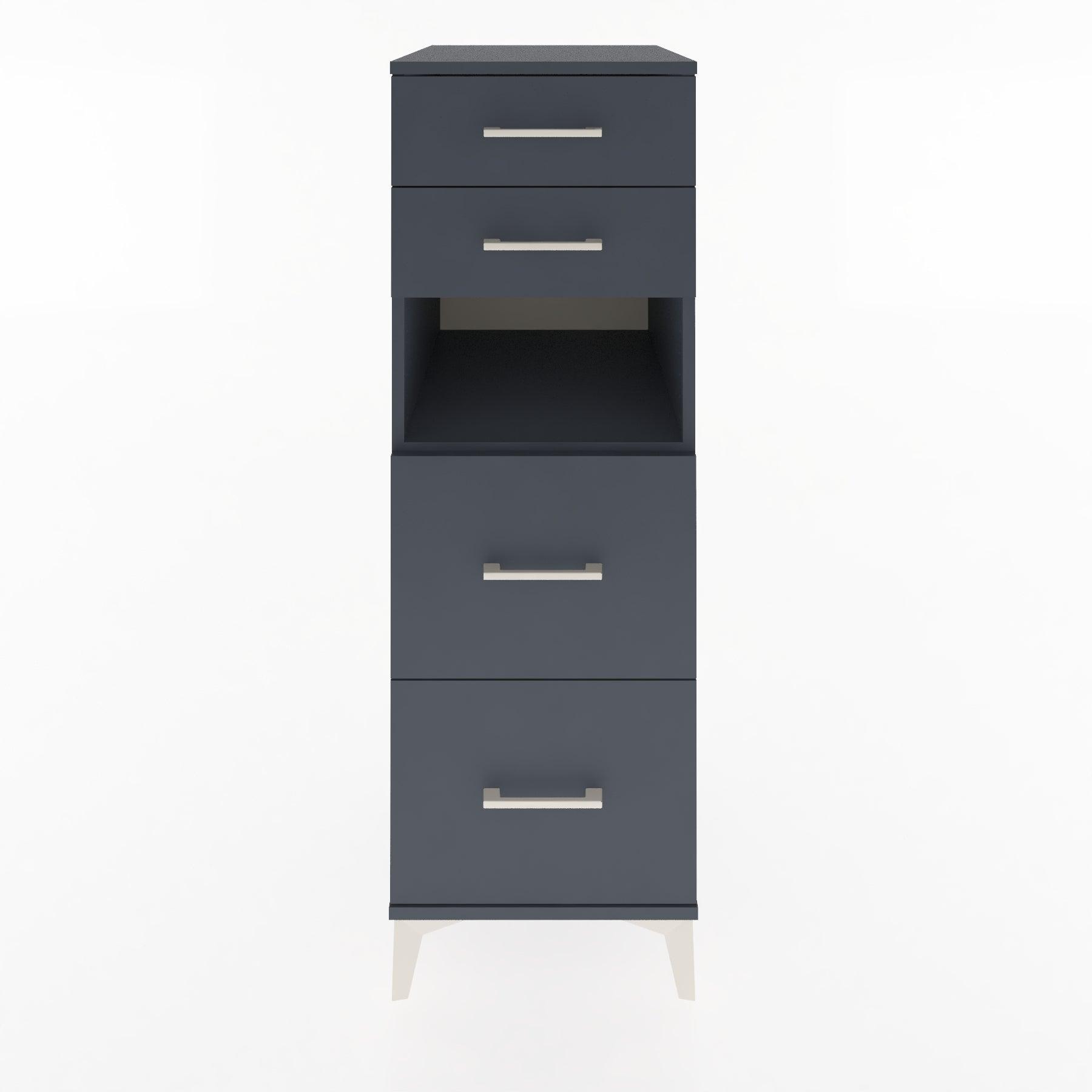 Woodntry Modular Cabinet Anthracite 44x30x122 cm with Drawers and Shelves CR36-2