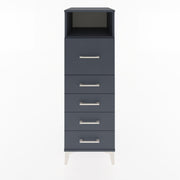 Woodntry Modular Cabinet Anthracite 44x30x122 cm with Drawers and Shelves CR86-2