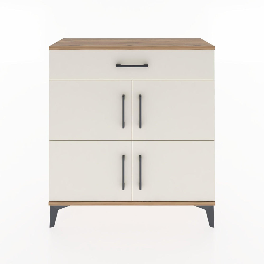 Woodntry Modüler Şifonyer Çam 88x30x84 cm Kapaklı ve Çekmeceli KC36-3