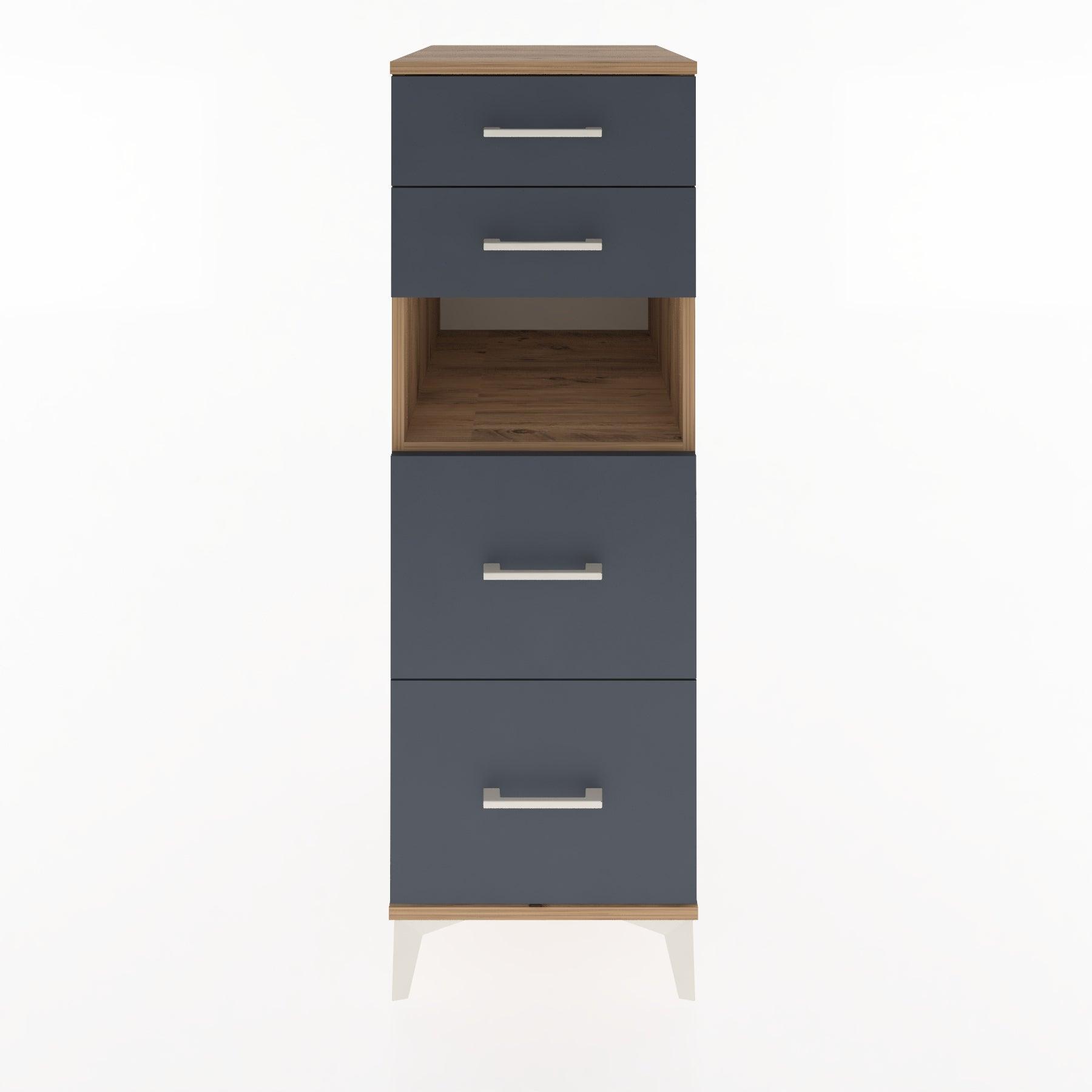 Woodntry Modular Cabinet Pine 44x30x122 cm with Drawers and Shelves CR36-3