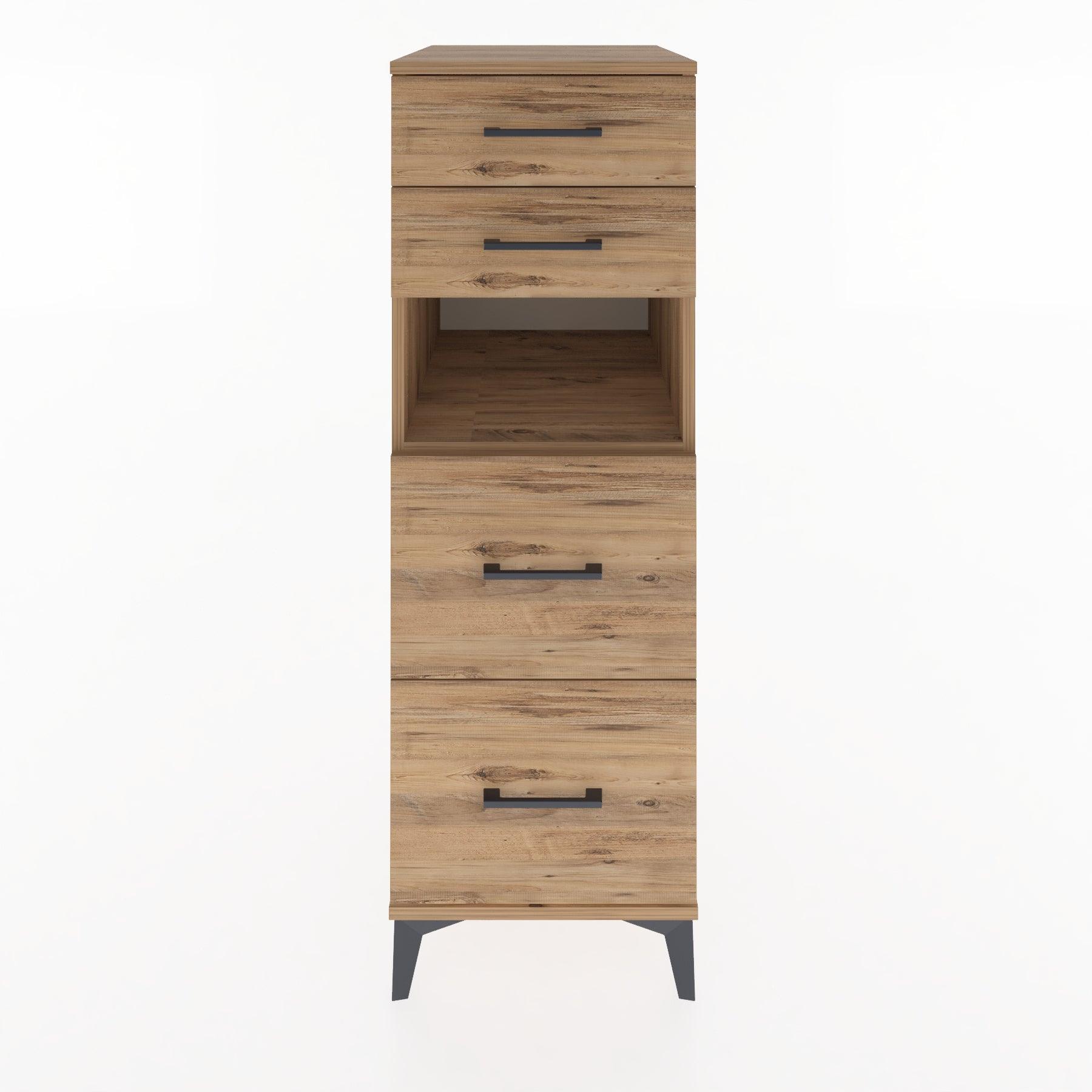Woodntry Modular Cabinet Pine 44x30x122 cm with Drawers and Shelves CR36-3