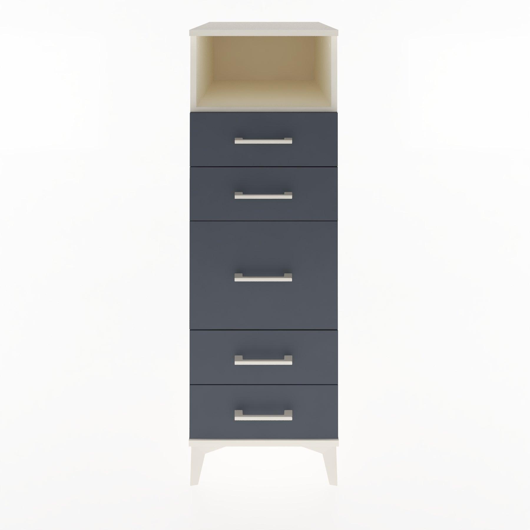 Woodntry Modular Cabinet Moonstone 44x30x122 cm with Drawers and Shelves CR87-1