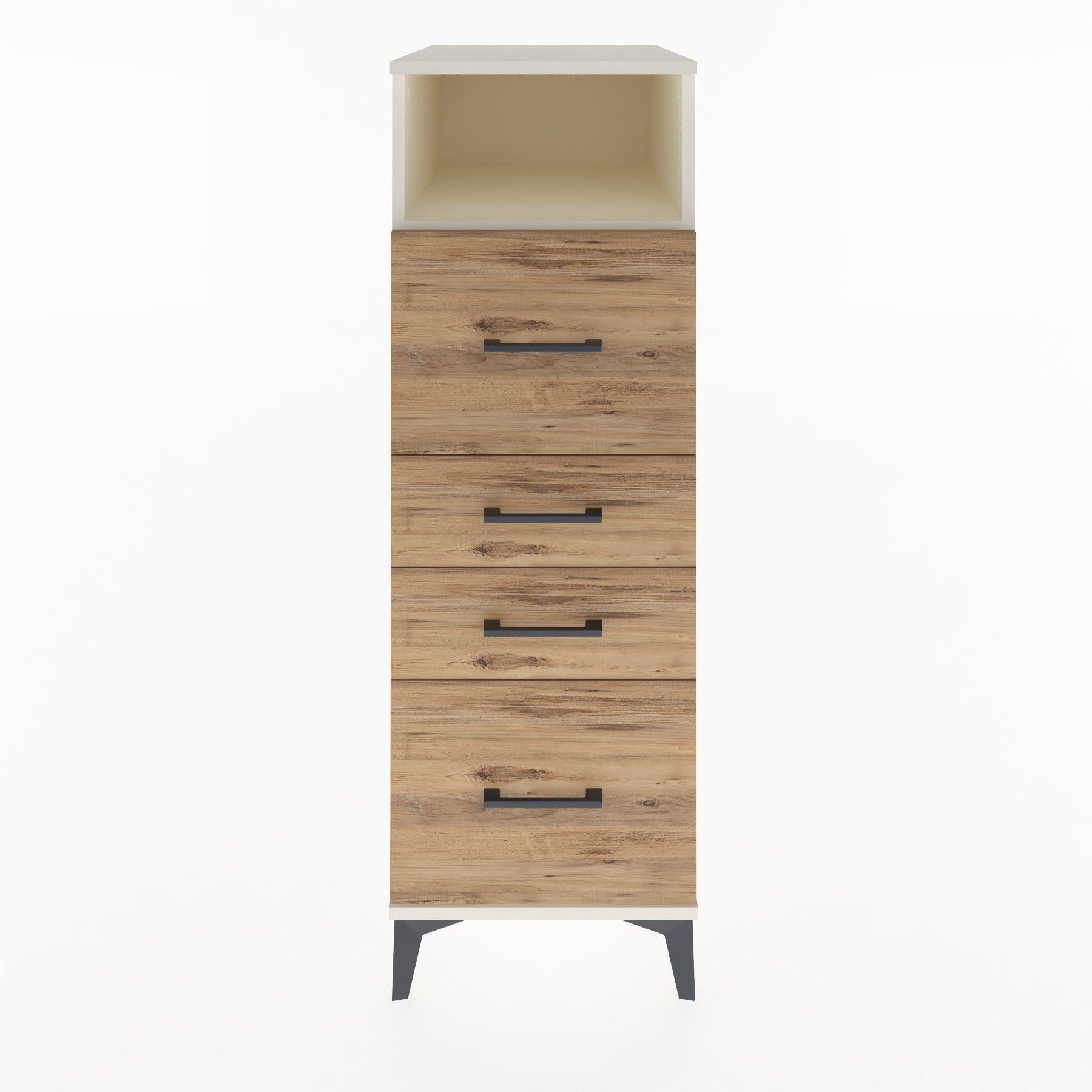 Woodntry Modular Cabinet Moonstone 44x30x122 cm with Drawers and Shelves CR37-1