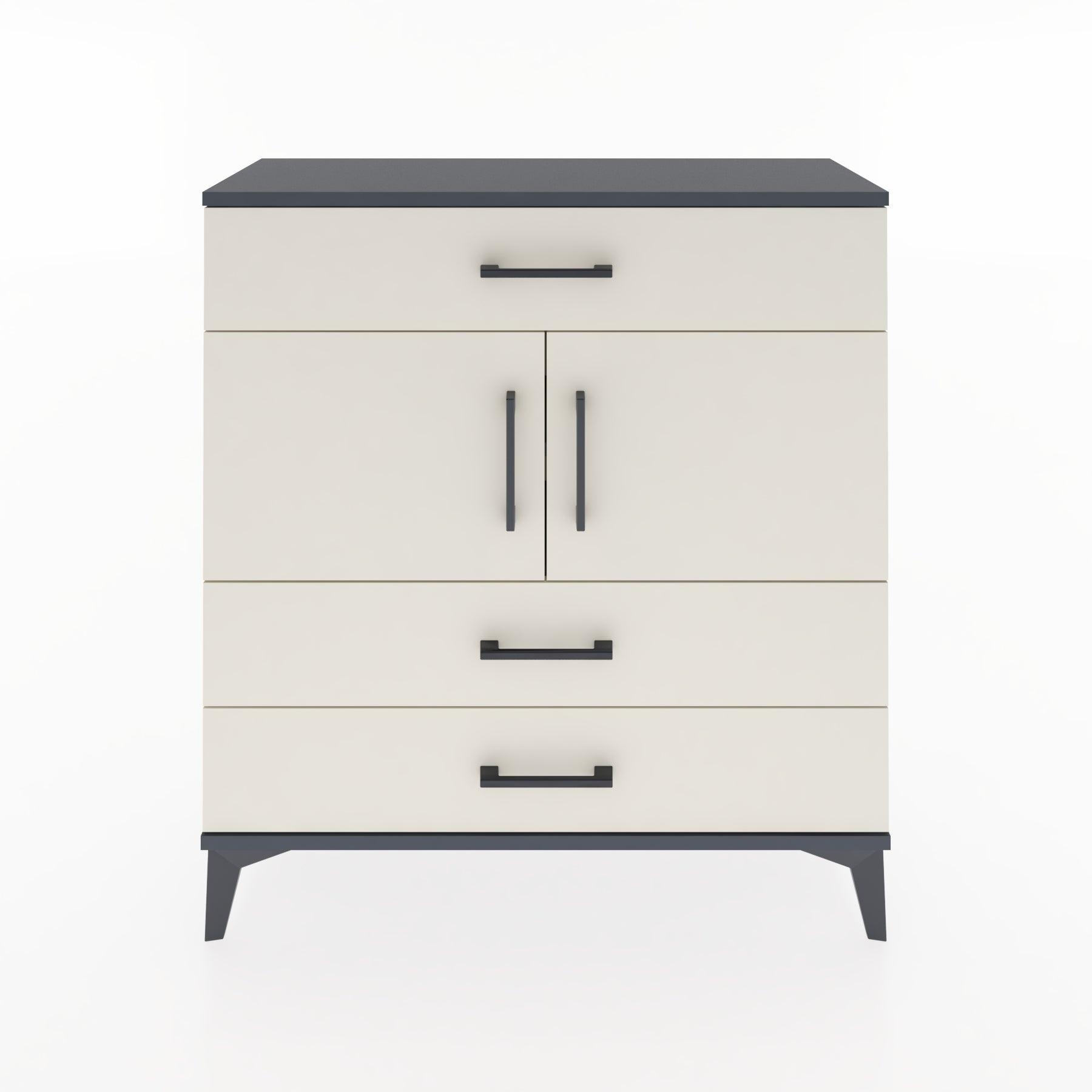 Woodntry Modular Dresser Anthracite 88x30x84 cm with Cover and Drawer KC37-2